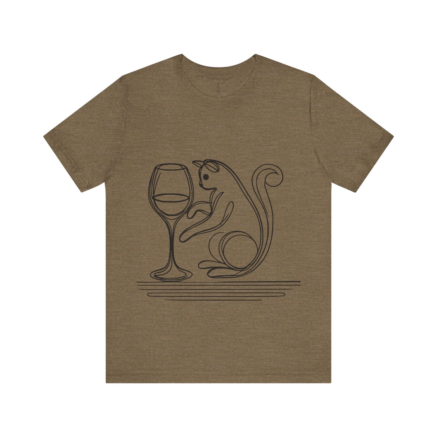 Cat and Wine Glass Tee
