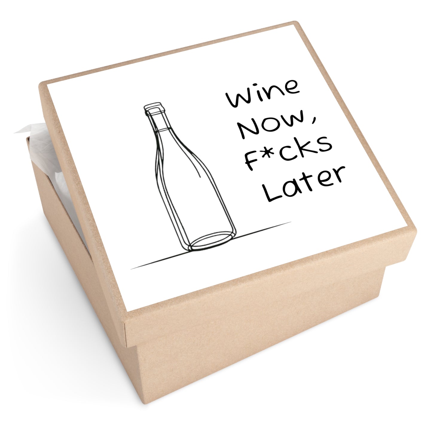 Wine Now, F*cks Later Vinyl Sticker