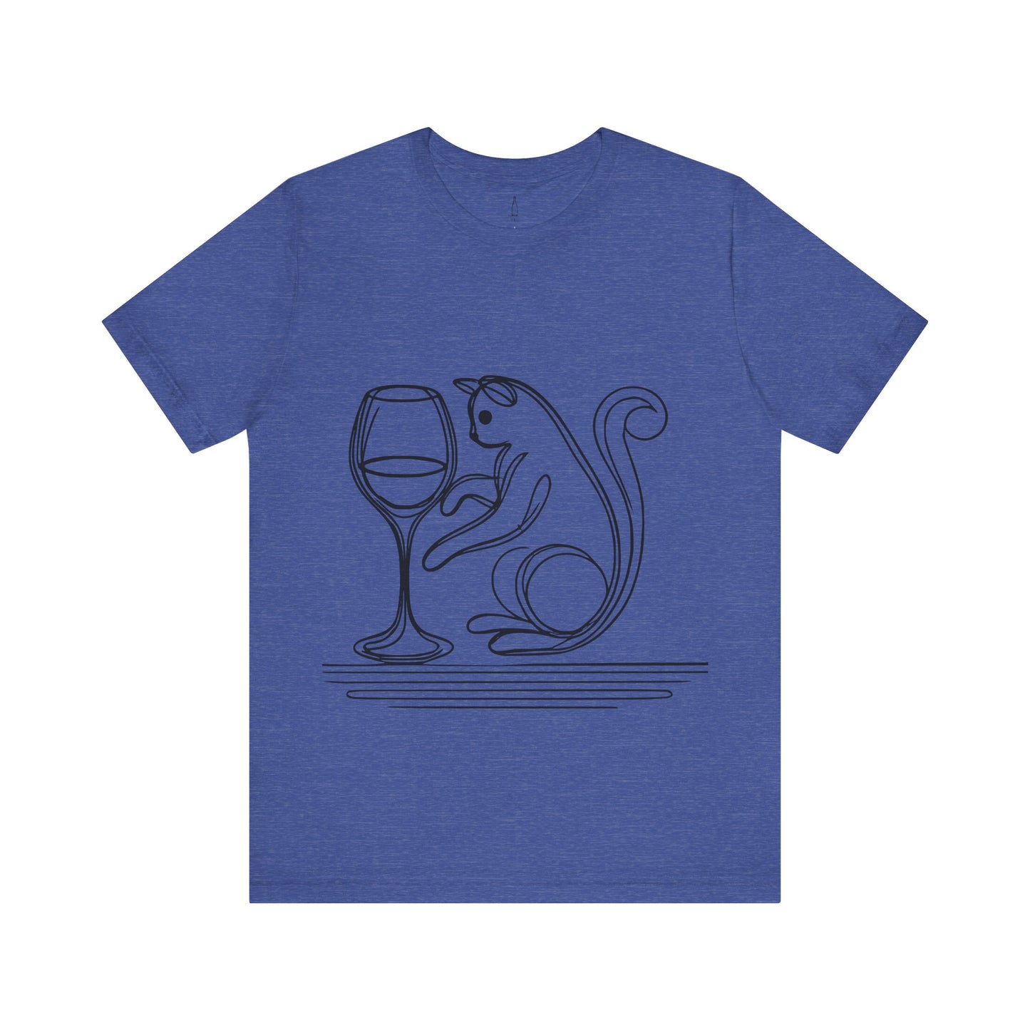 Cat and Wine Glass Tee