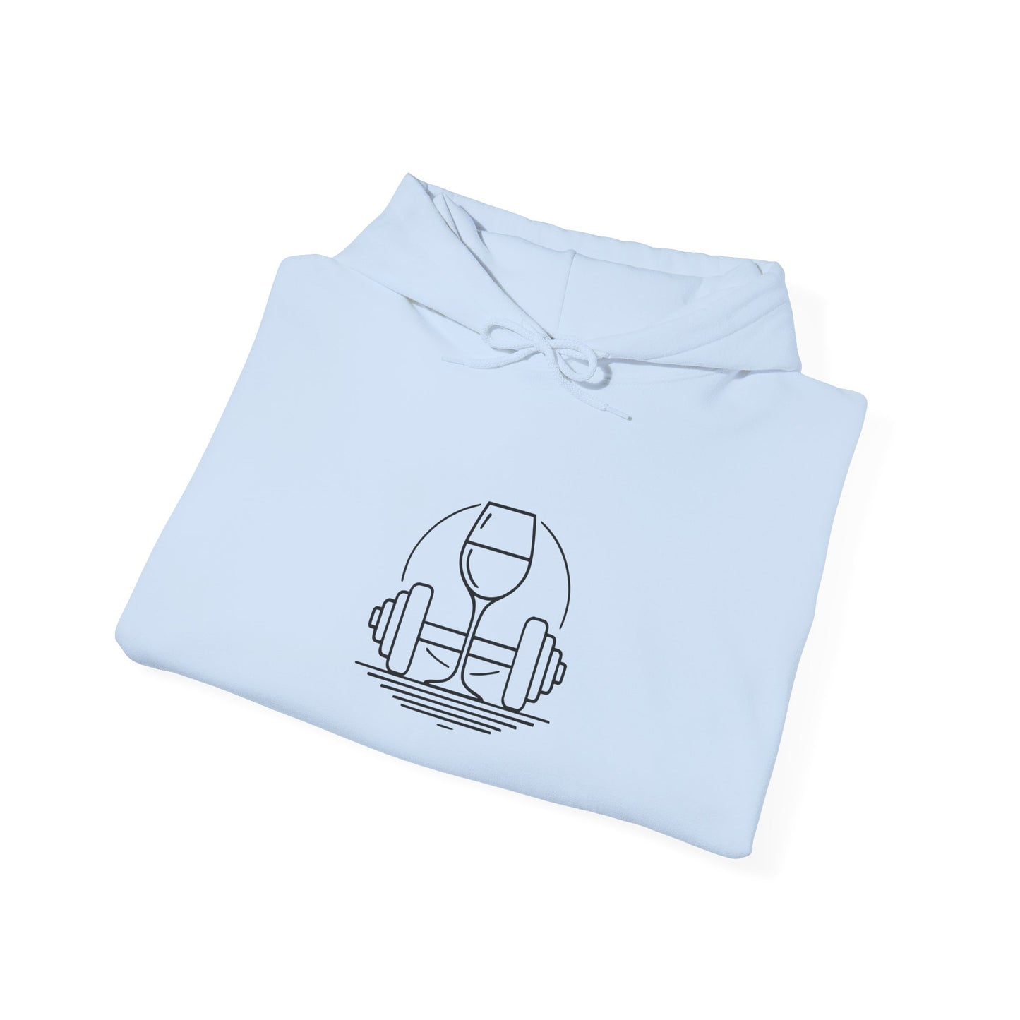 Dumbbell and Wine Glass Hoodie