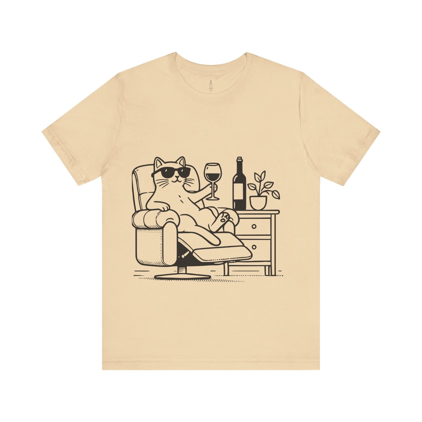 Cat Relaxing Wine Tee