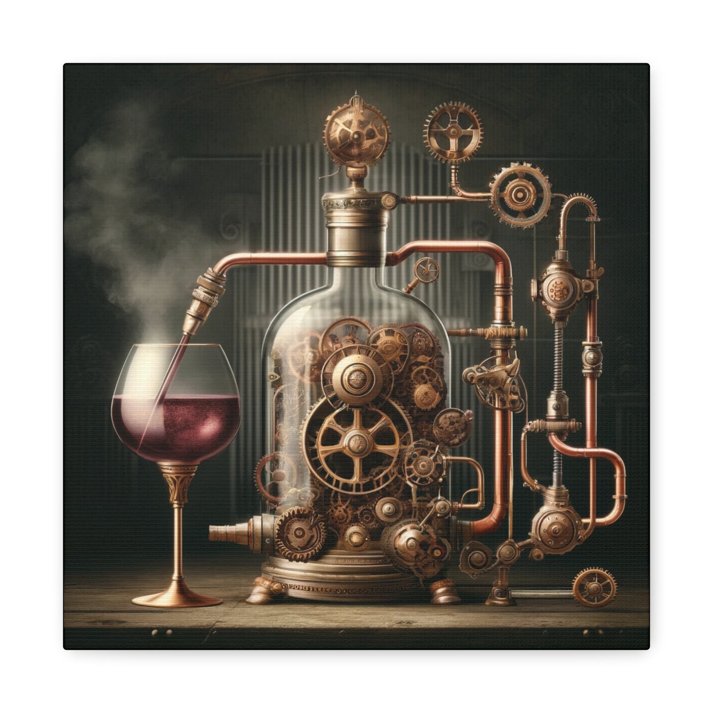 'Steampunk' Wine Machine Wall Art