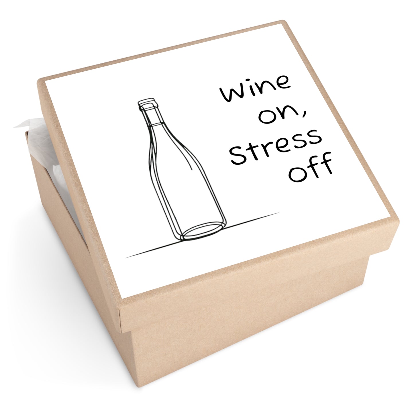 Wine on, Stress off Vinyl Sticker