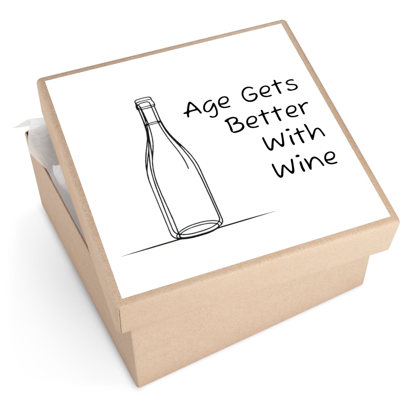 Age Gets Better With Wine Vinyl Sticker