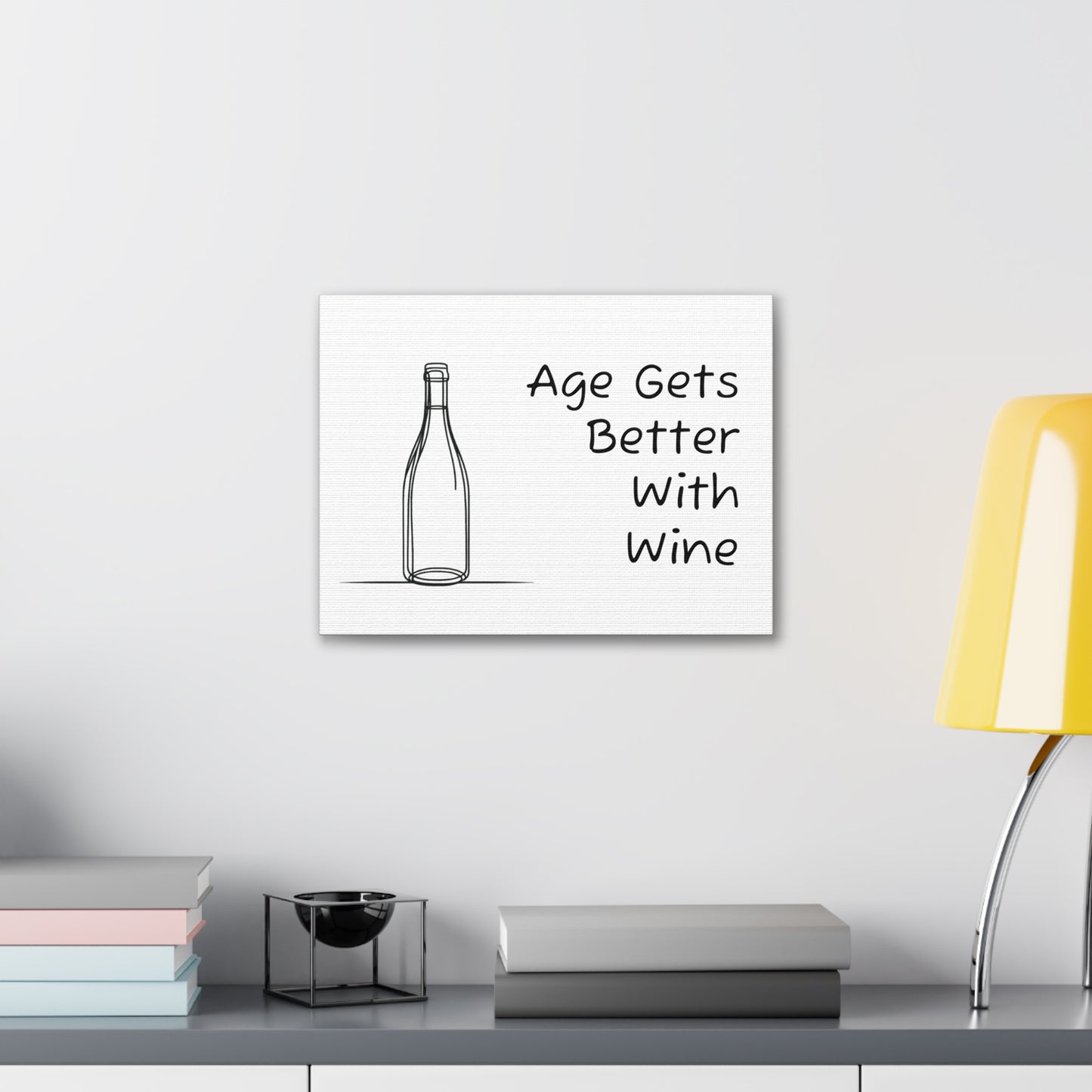Age Gets Better With Wine Canvas Gallery Wrap