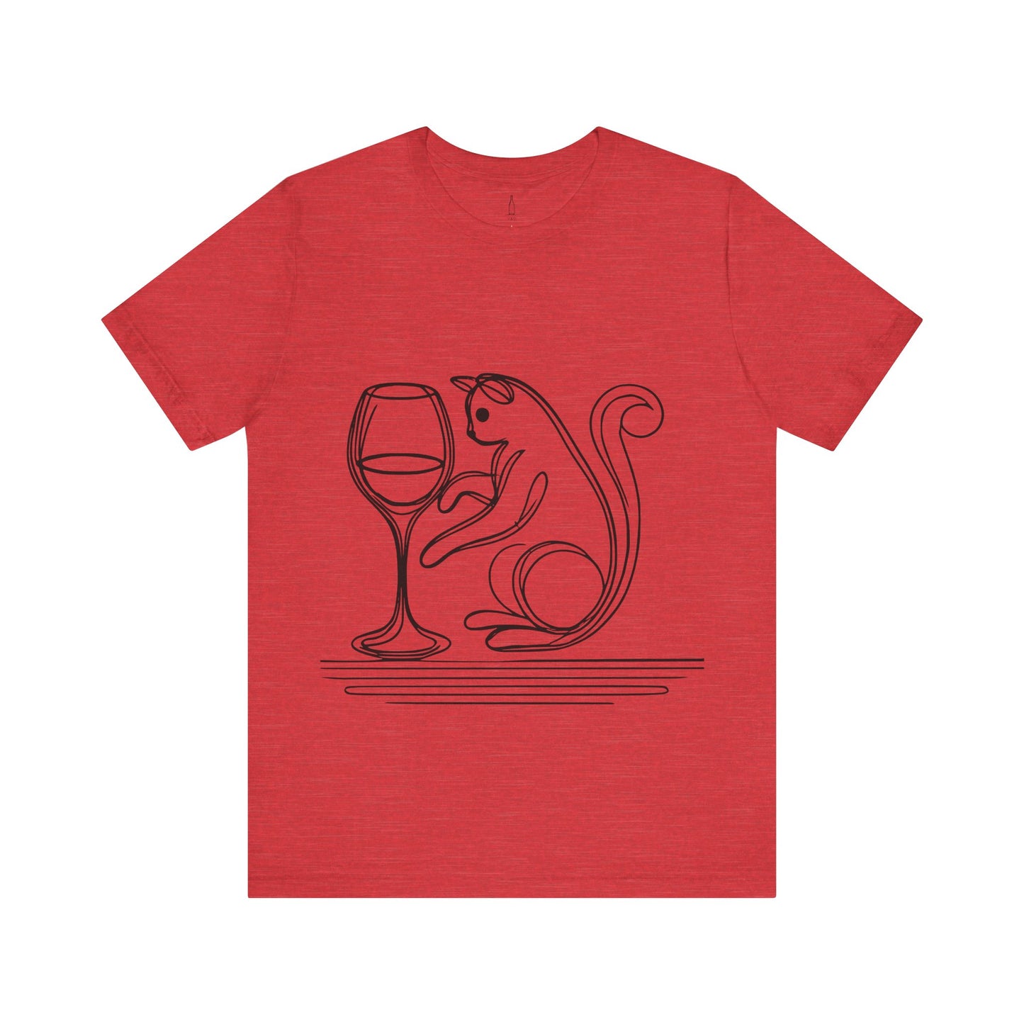 Cat and Wine Glass Tee