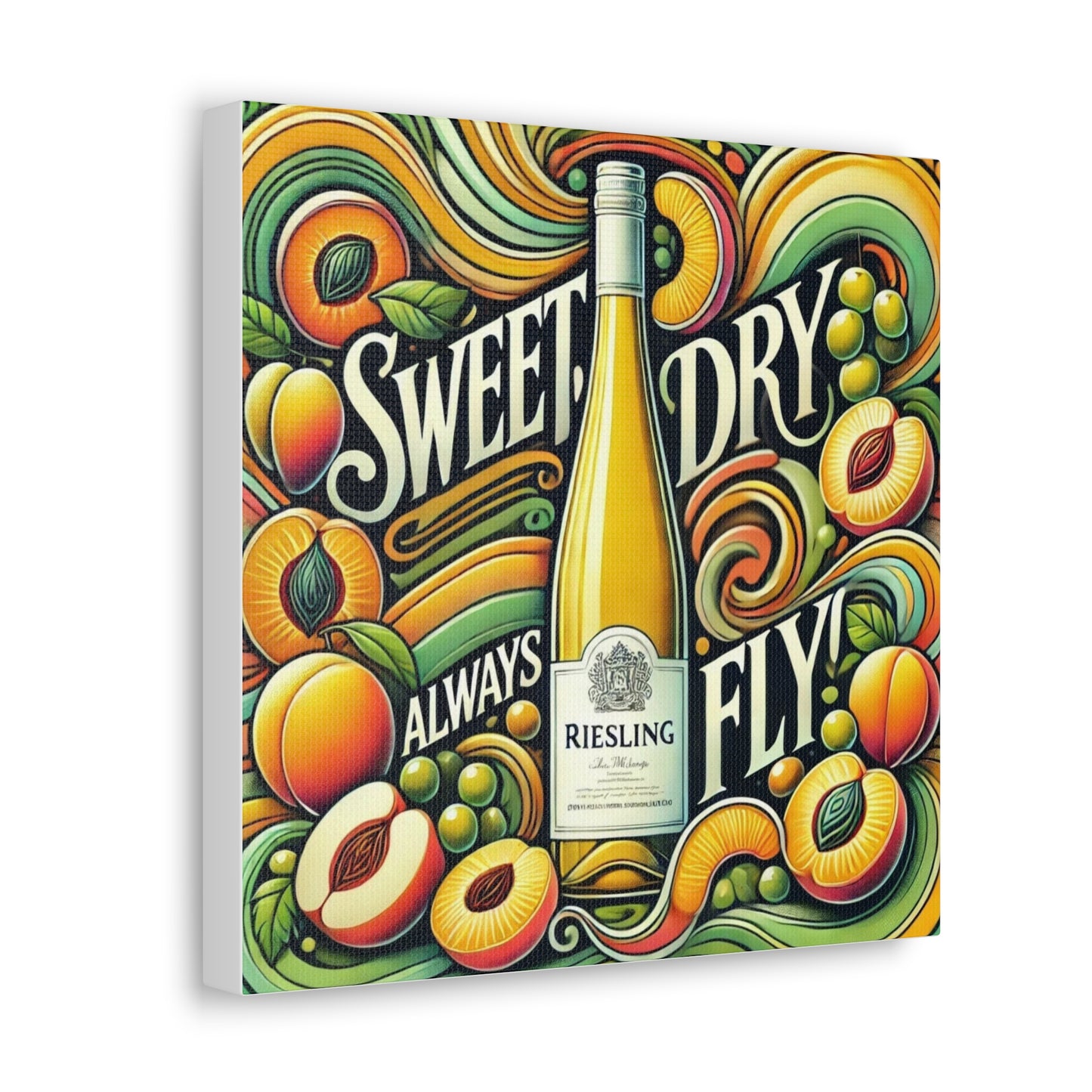 Riesling - Sweet, Dry, Always Fly Wall Art Canvas Wrap