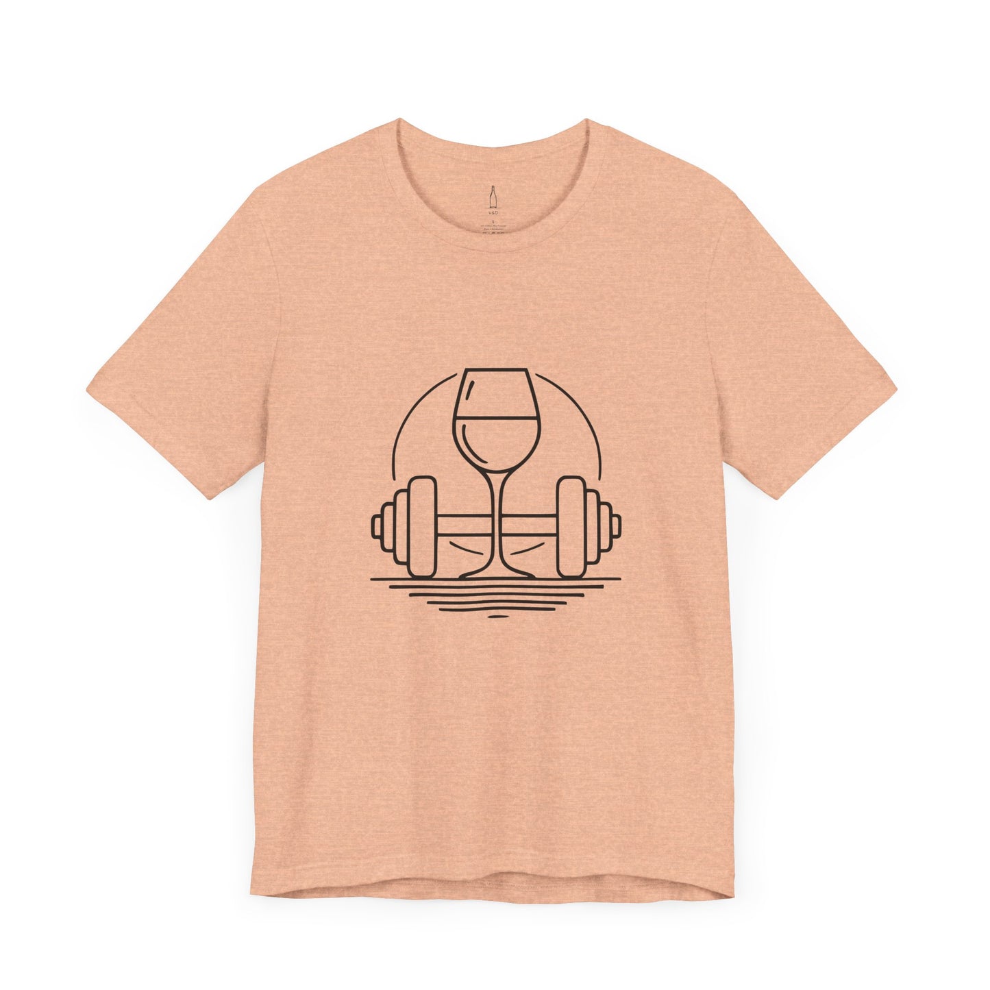 Dumbbell w/ Wine Glass Jersey Short Sleeve Tee