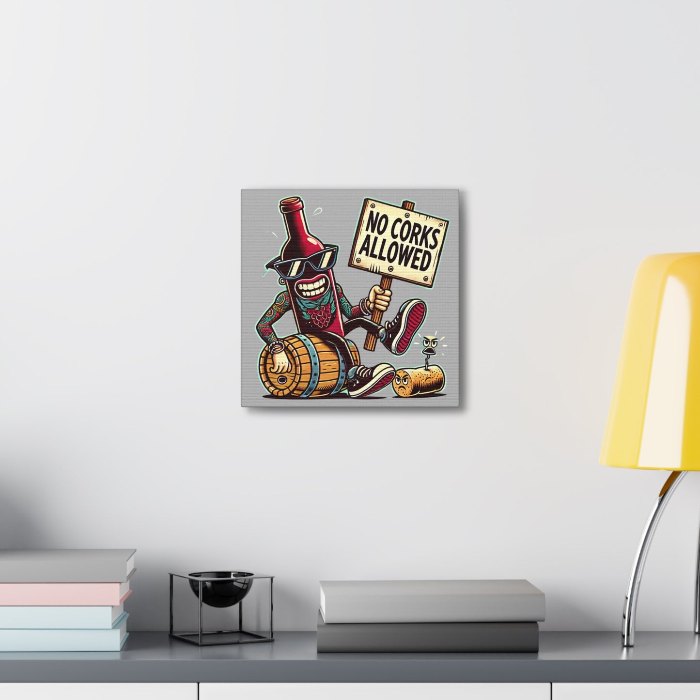 No Corks Allowed Canvas Wrap