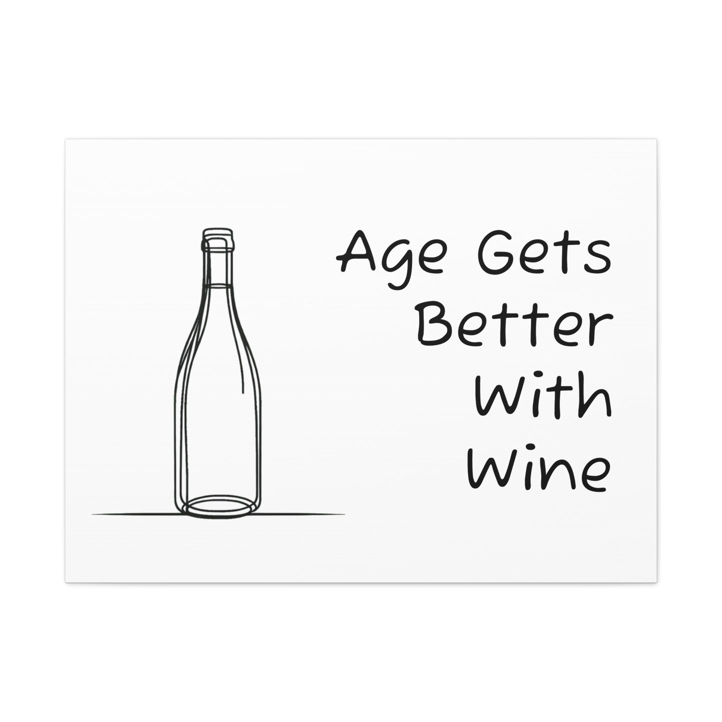Age Gets Better With Wine Canvas Gallery Wrap