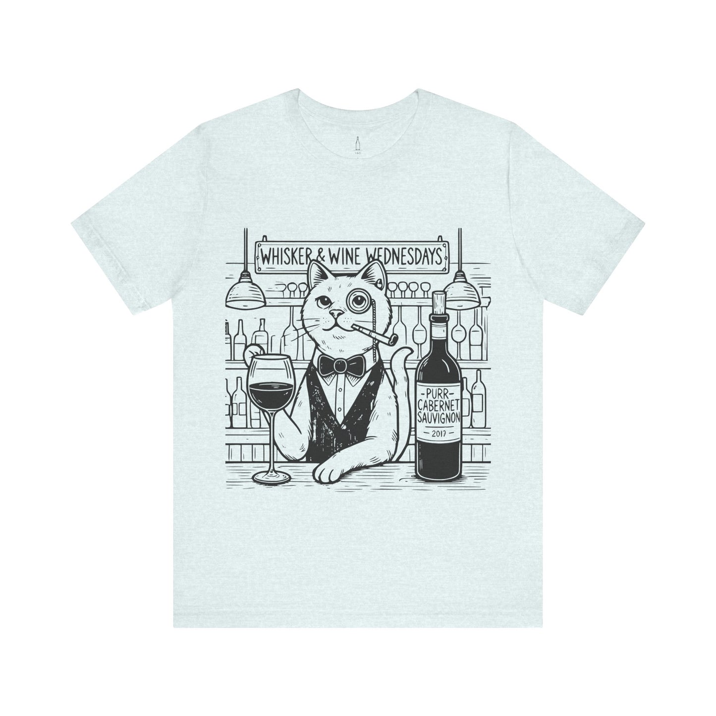 Cat Bartender Tee - Wine Wednesdays