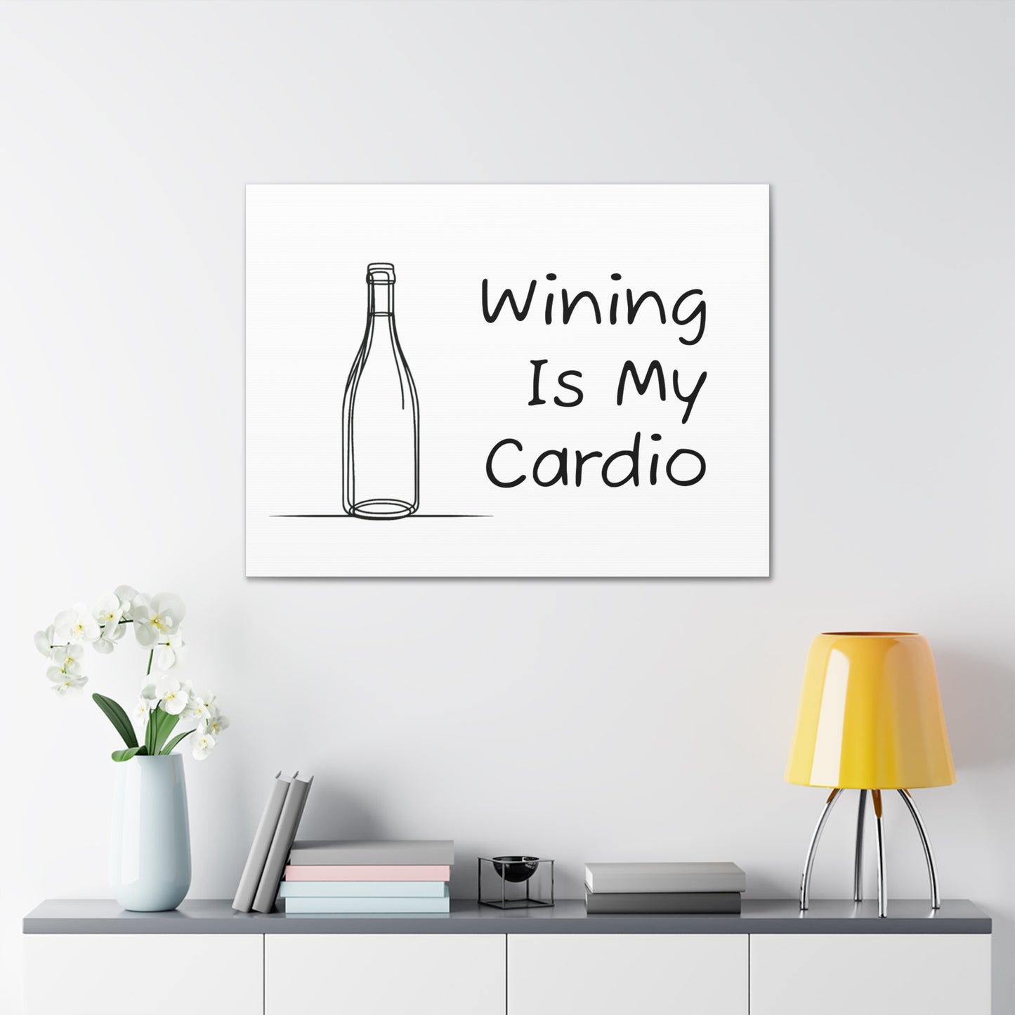 Wining Is My Cardio Canvas Gallery Wrap