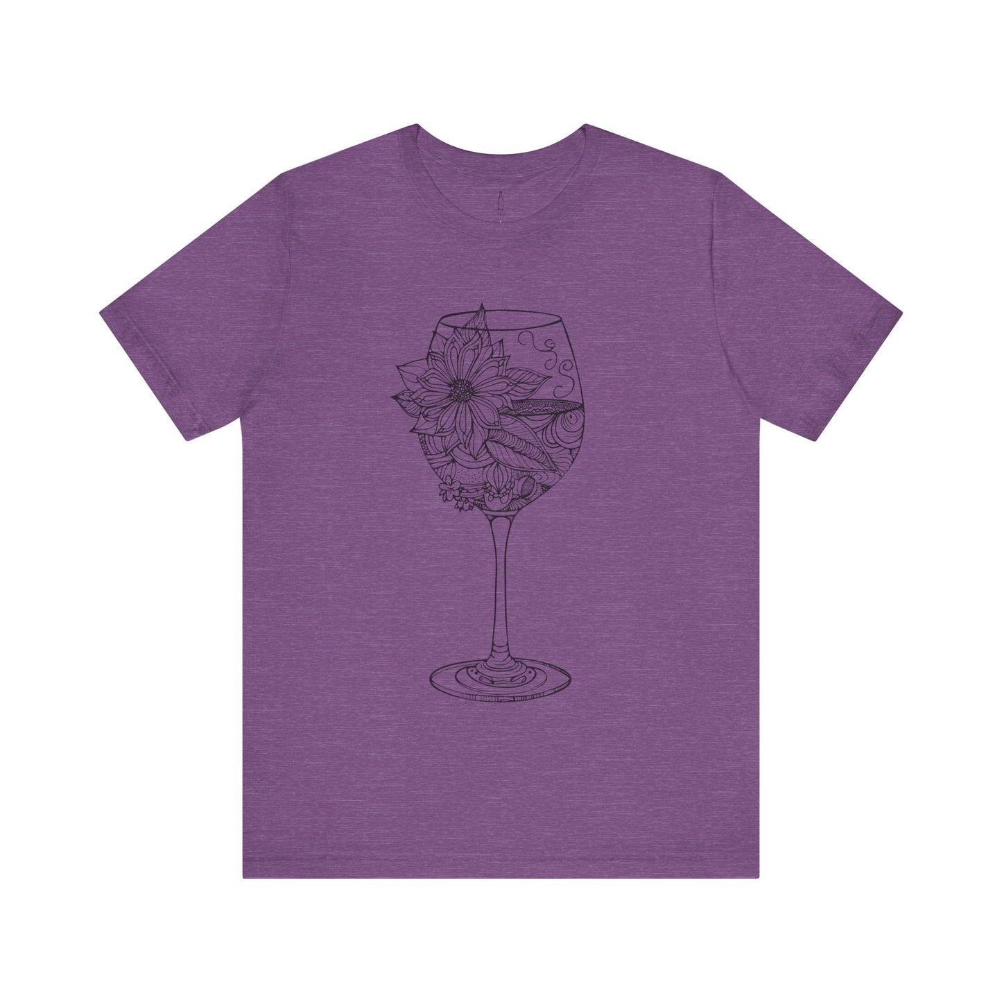 Floral Wine Glass Tee