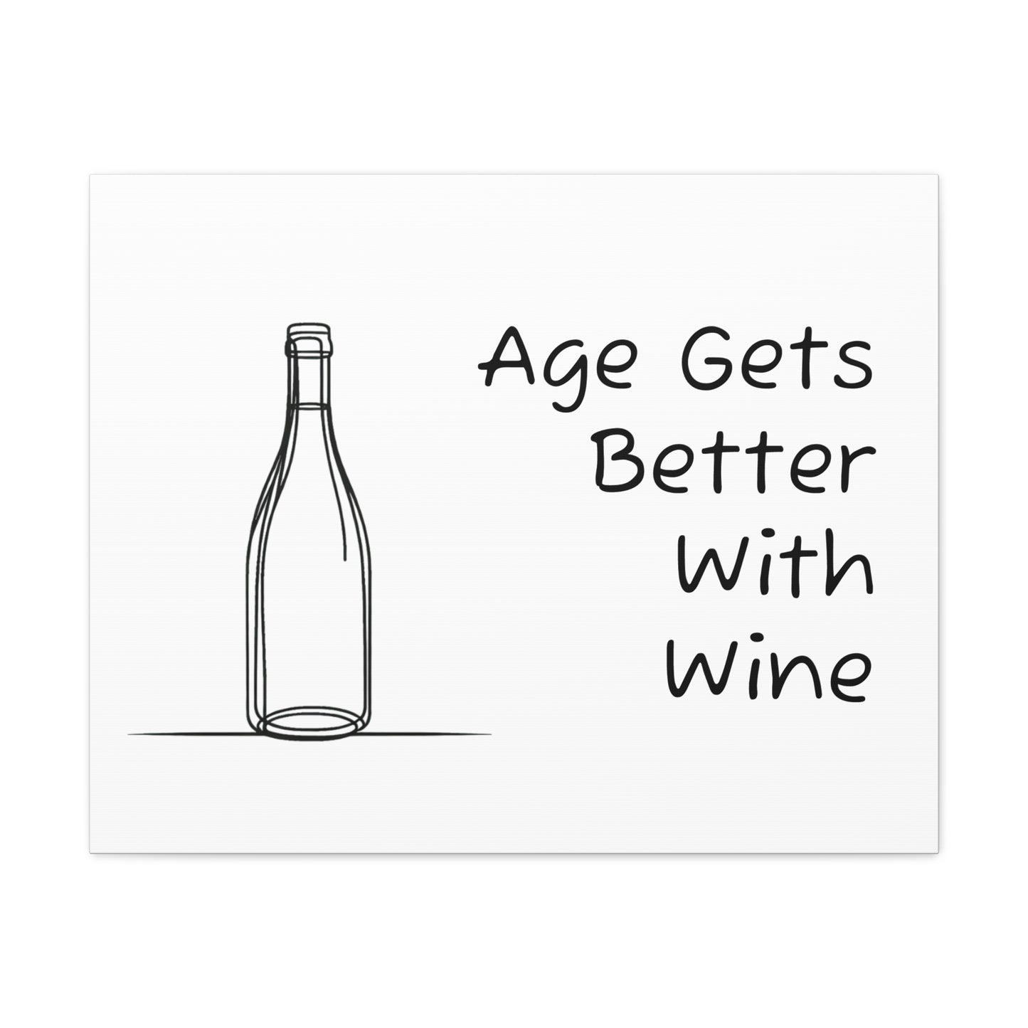 Age Gets Better With Wine Canvas Gallery Wrap