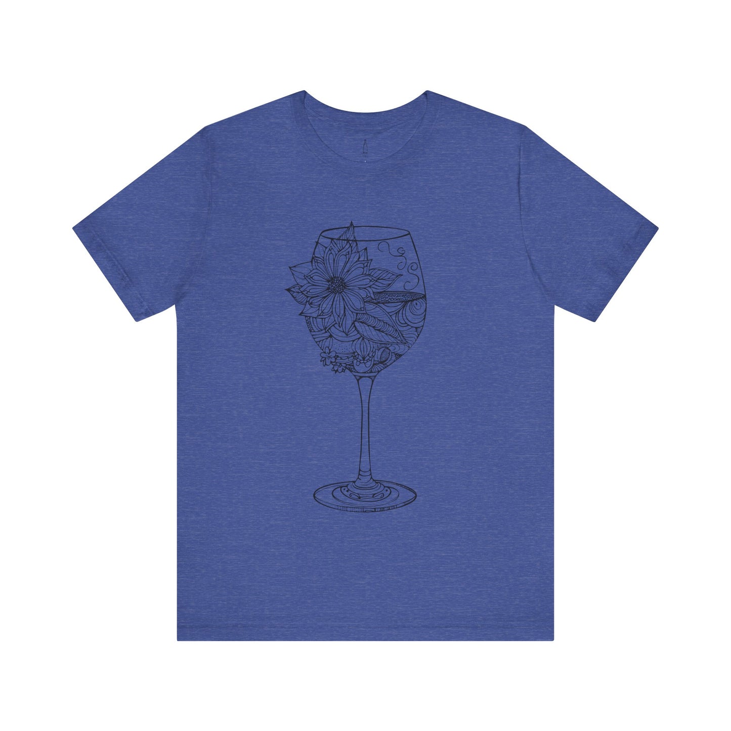 Floral Wine Glass Tee