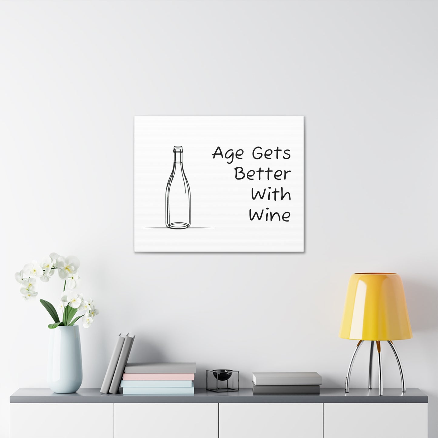 Age Gets Better With Wine Canvas Gallery Wrap