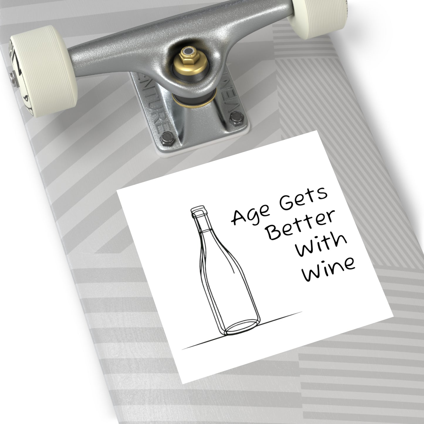 Age Gets Better With Wine Vinyl Sticker