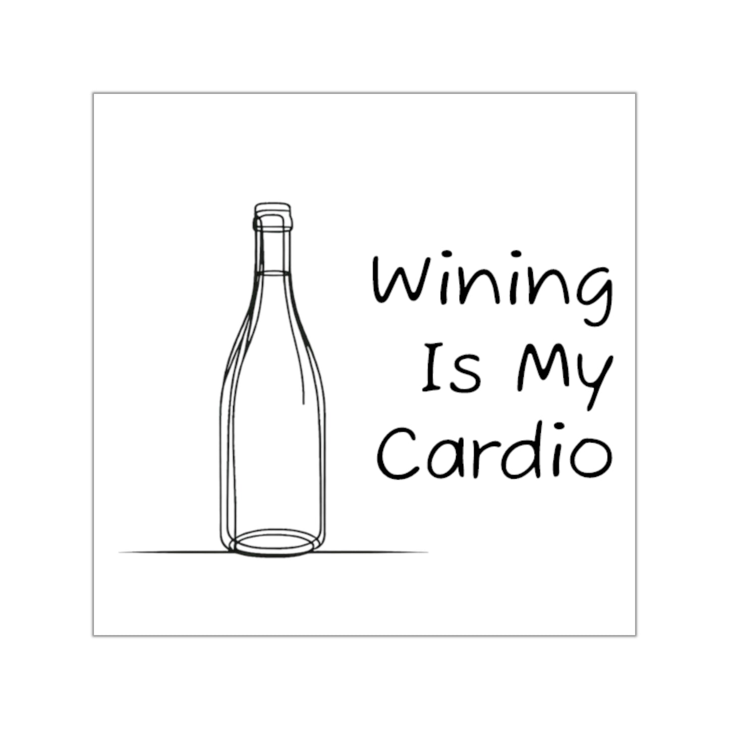 Wining Is My Cardio Vinyl Sticker
