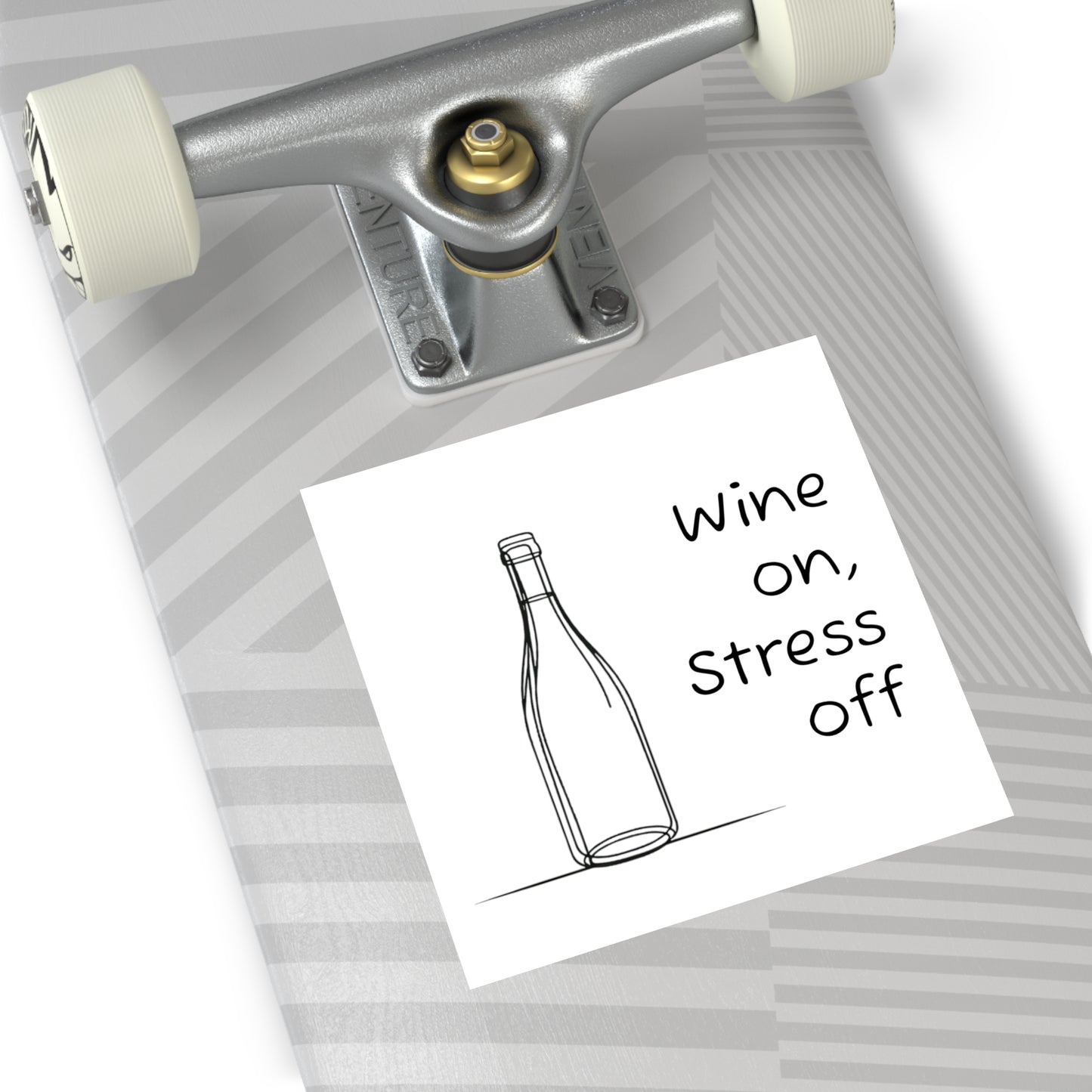Wine on, Stress off Vinyl Sticker