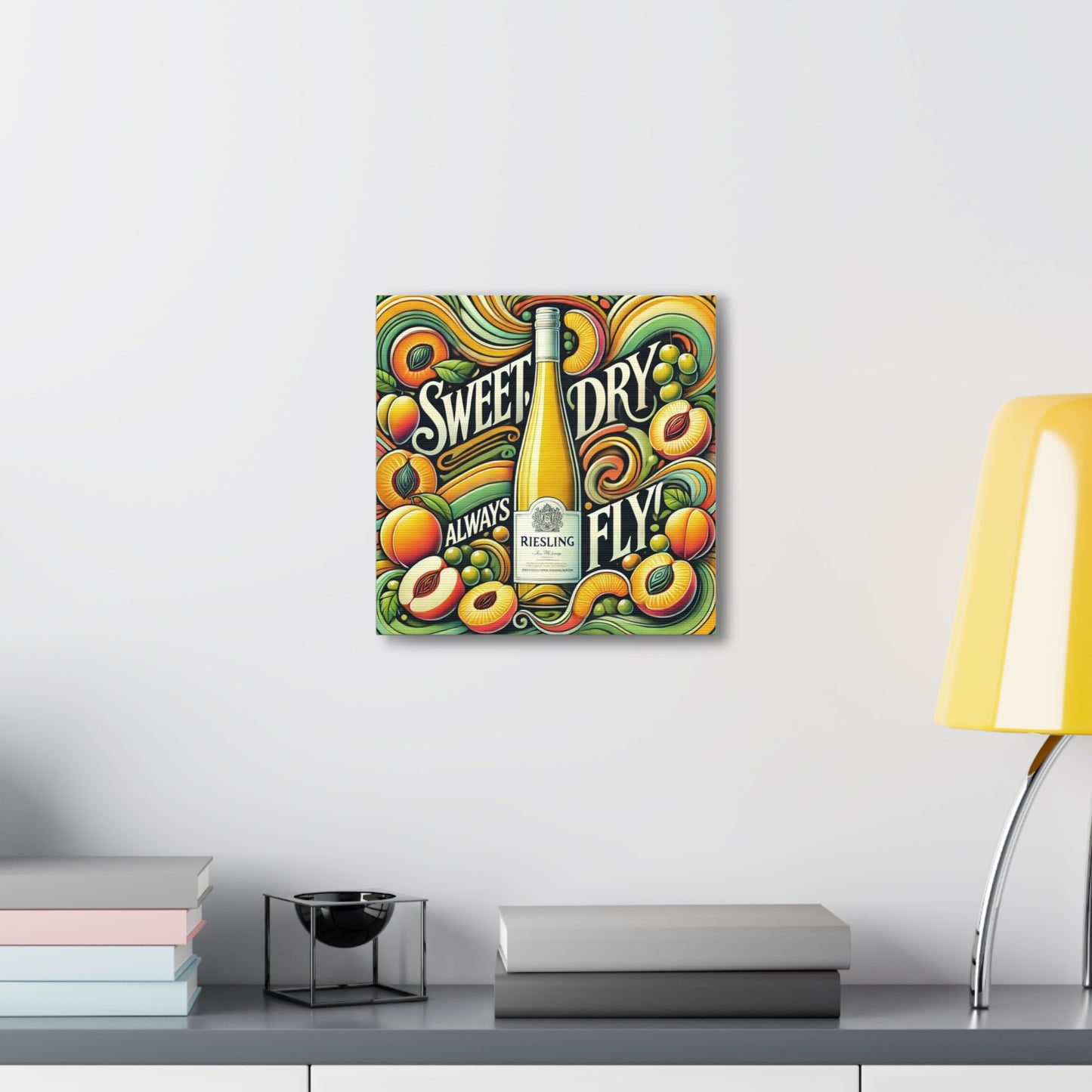 Riesling - Sweet, Dry, Always Fly Wall Art Canvas Wrap