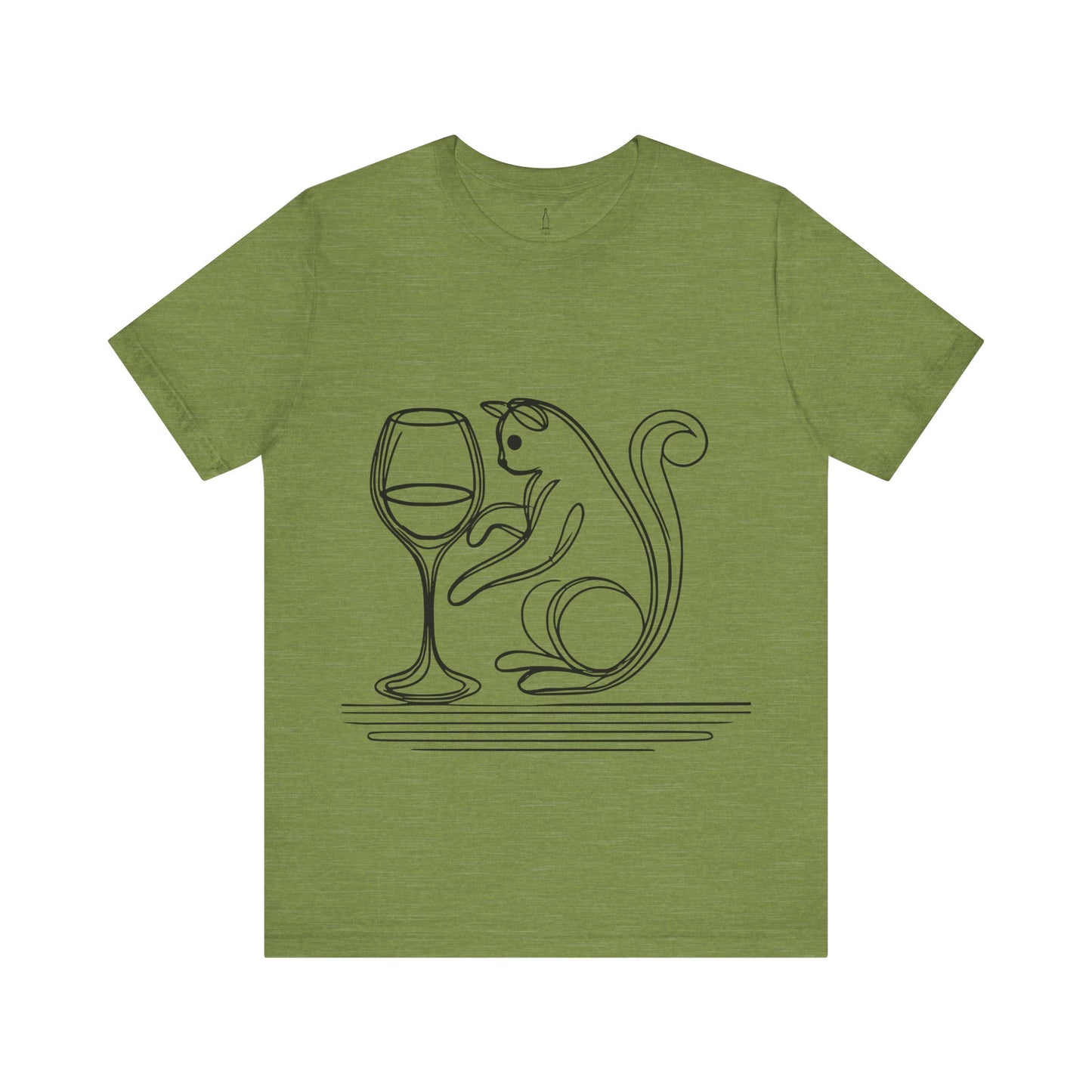 Cat and Wine Glass Tee