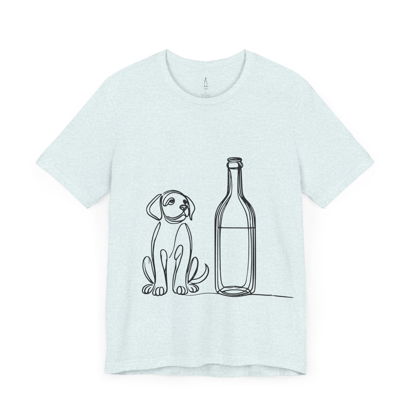 Wine Bottle Puppy Graphic Tee