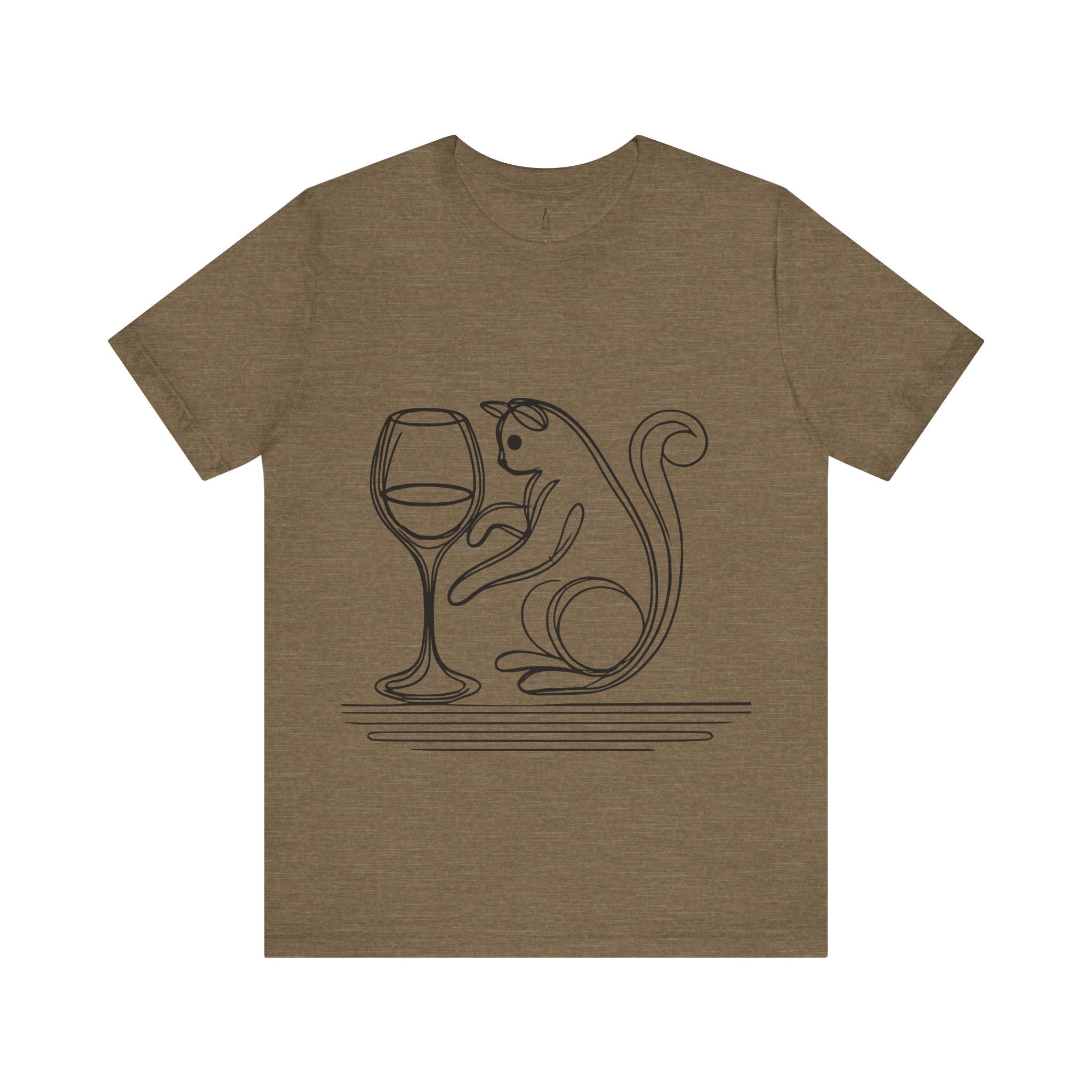 Cat and Wine Glass Tee