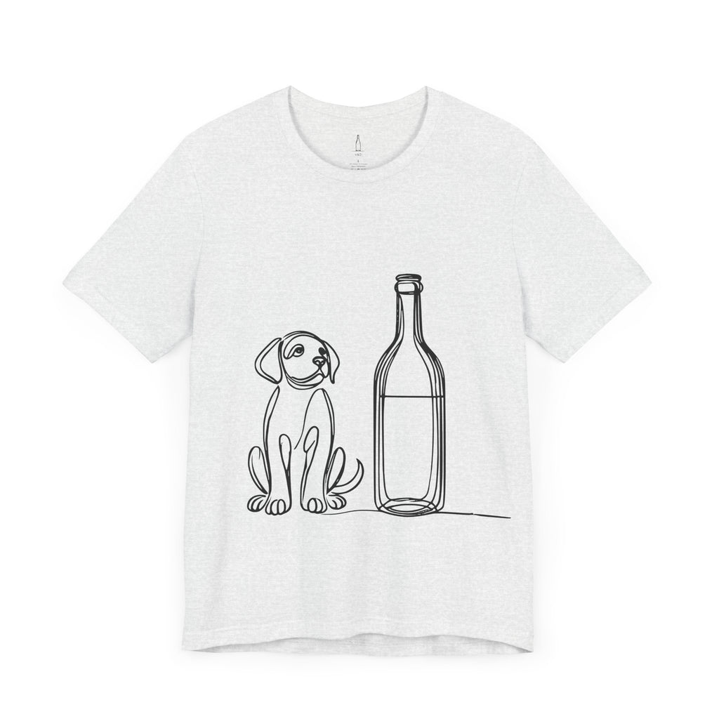 Wine Bottle Puppy Graphic Tee