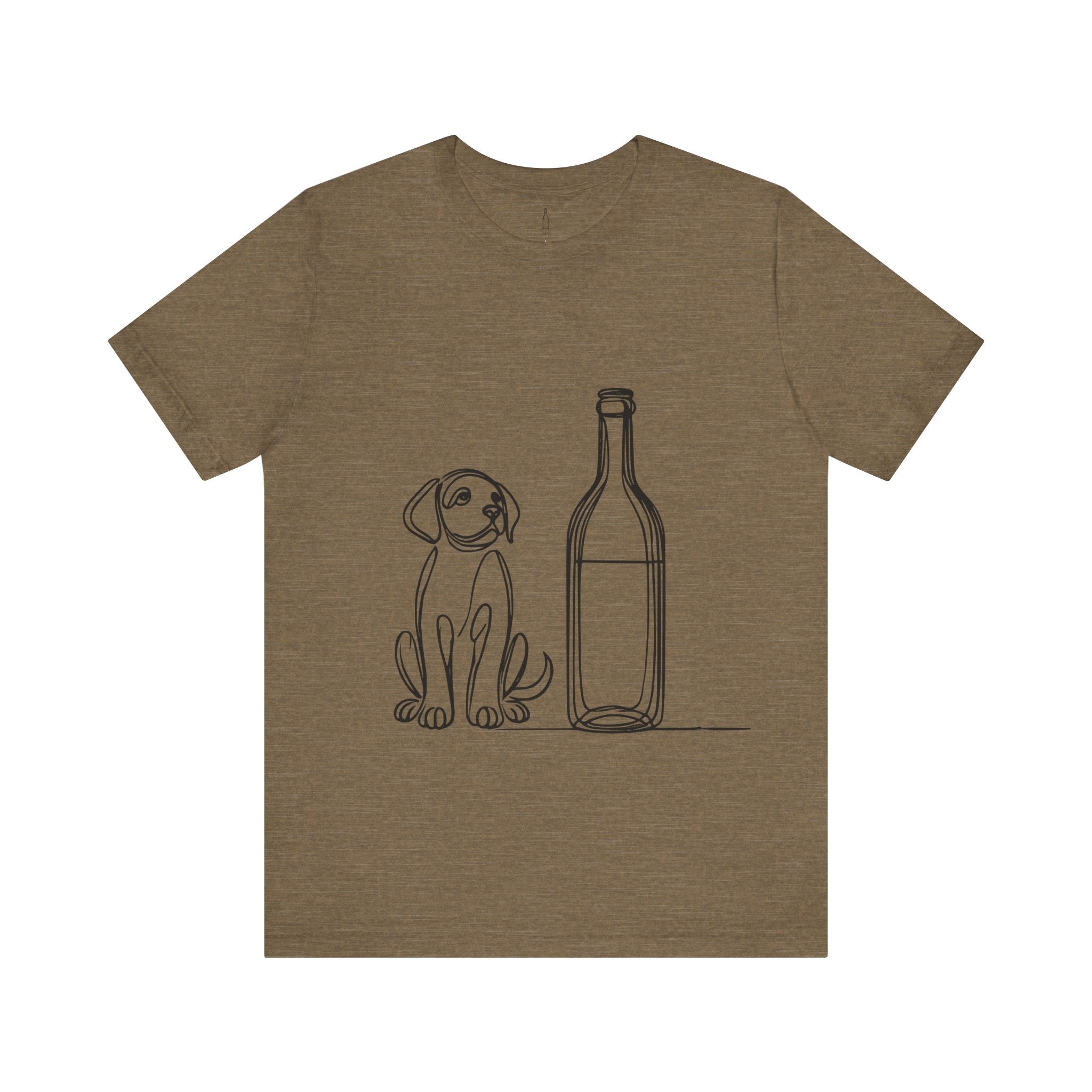 Wine Bottle Puppy Graphic Tee