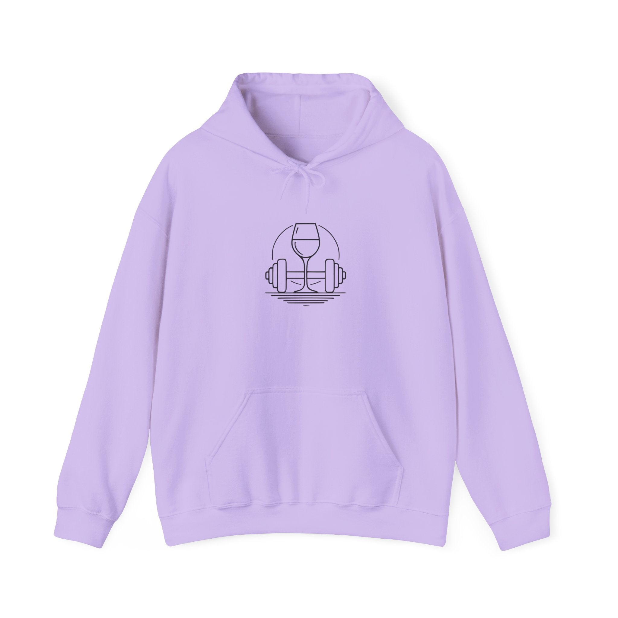Dumbbell and Wine Glass Hoodie