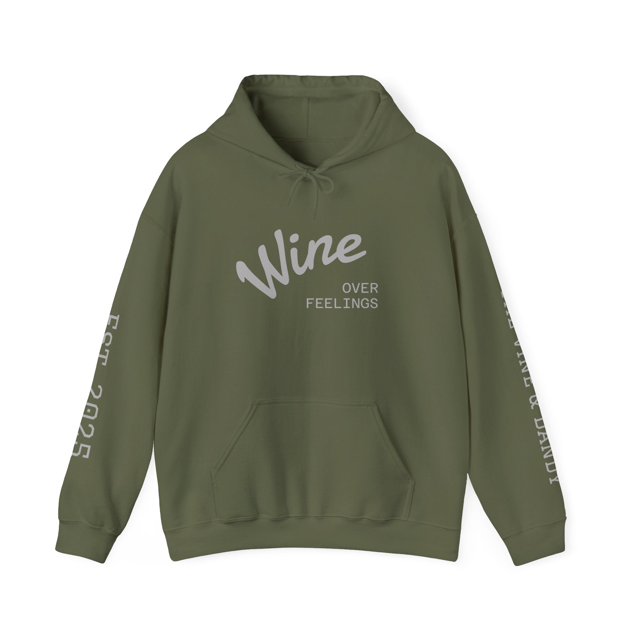'Wine Over Feelings'  Heavy Blend™ Hooded Sweatshirt