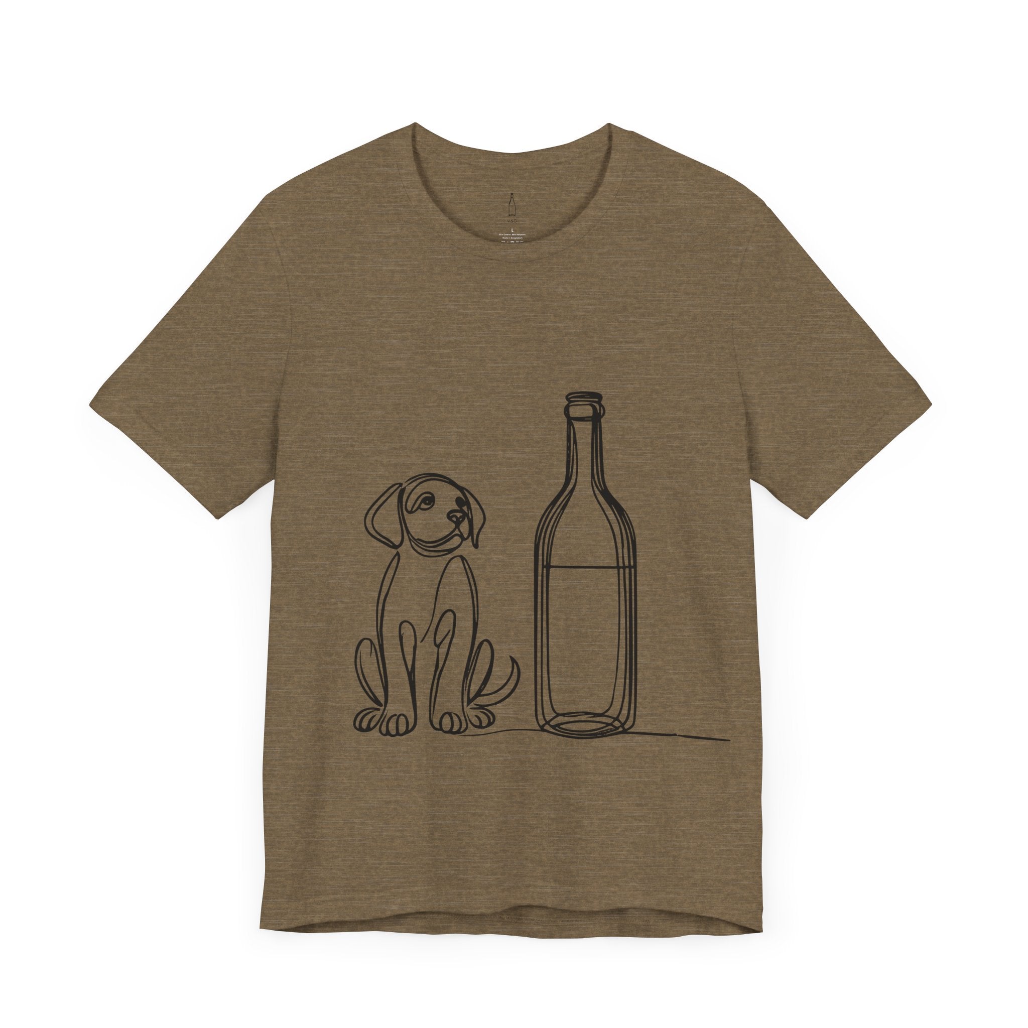 Wine Bottle Puppy Graphic Tee
