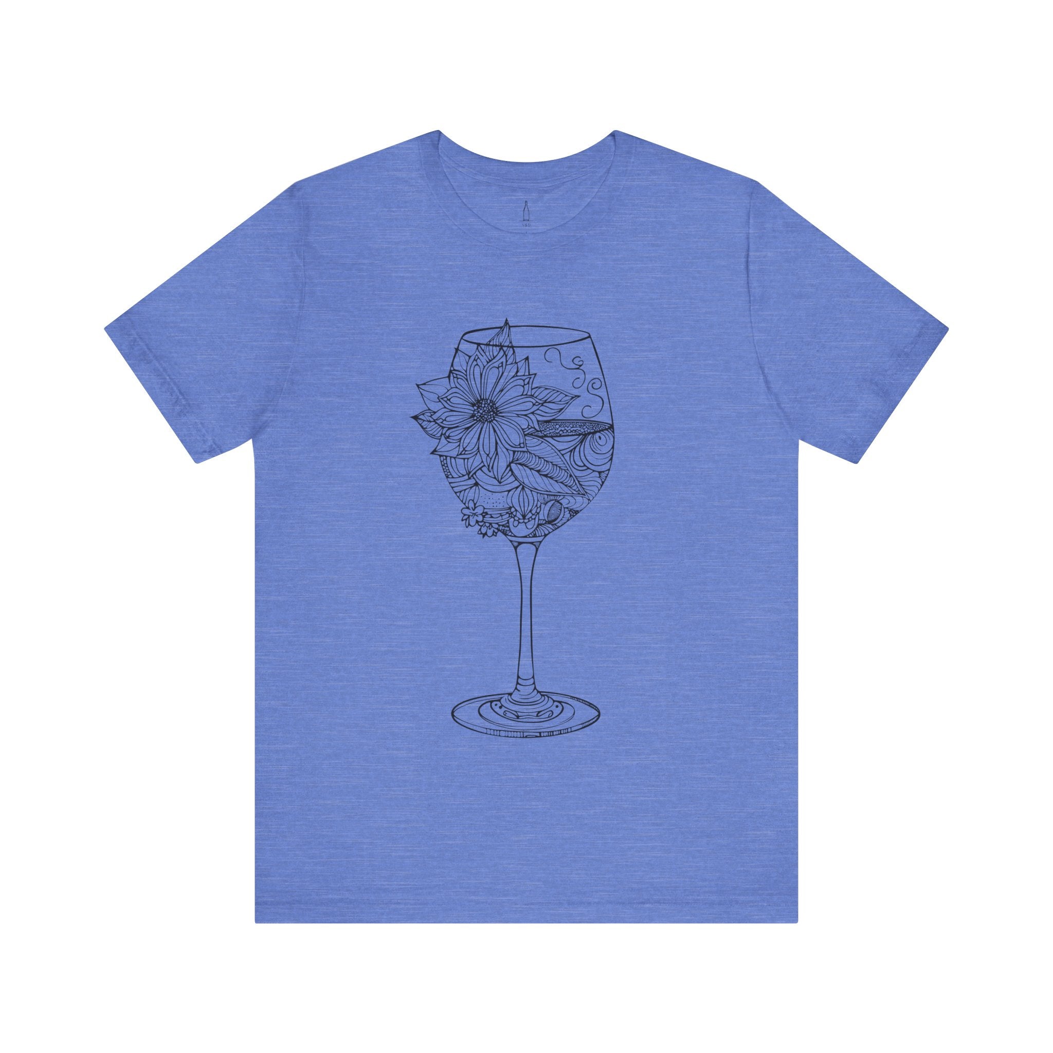 Floral Wine Glass Tee