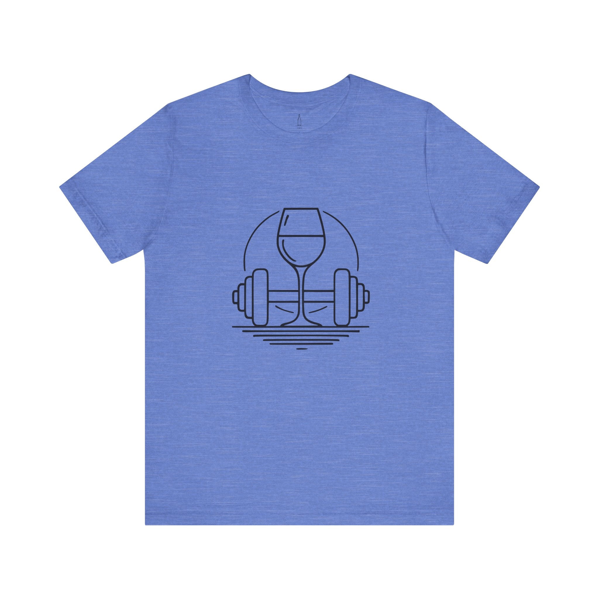 Dumbbell w/ Wine Glass Jersey Short Sleeve Tee