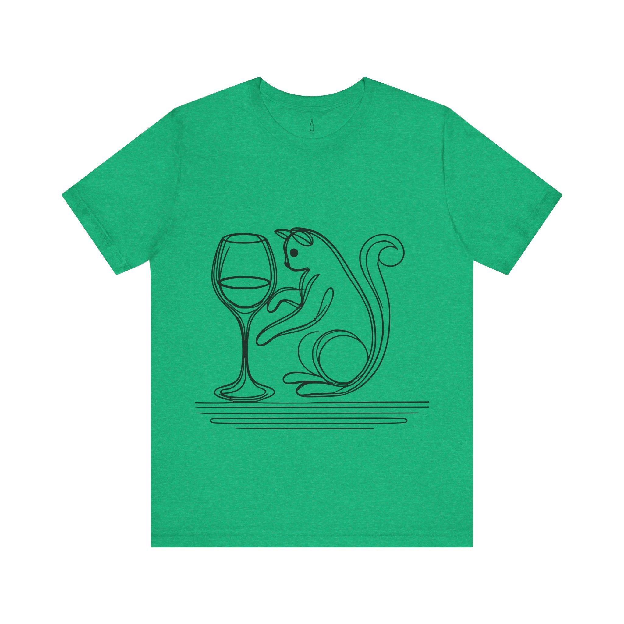 Cat and Wine Glass Tee