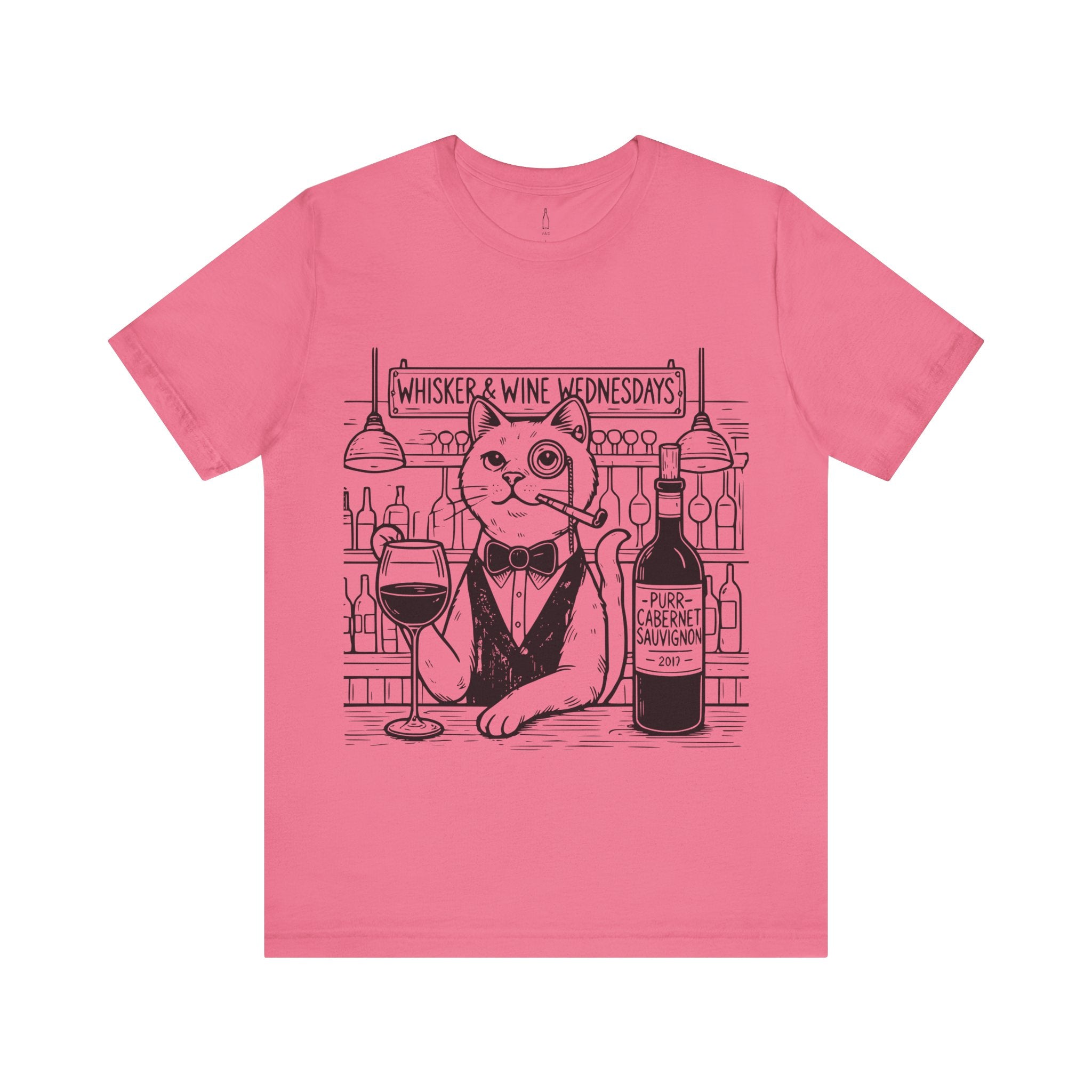 Cat Bartender Tee - Wine Wednesdays