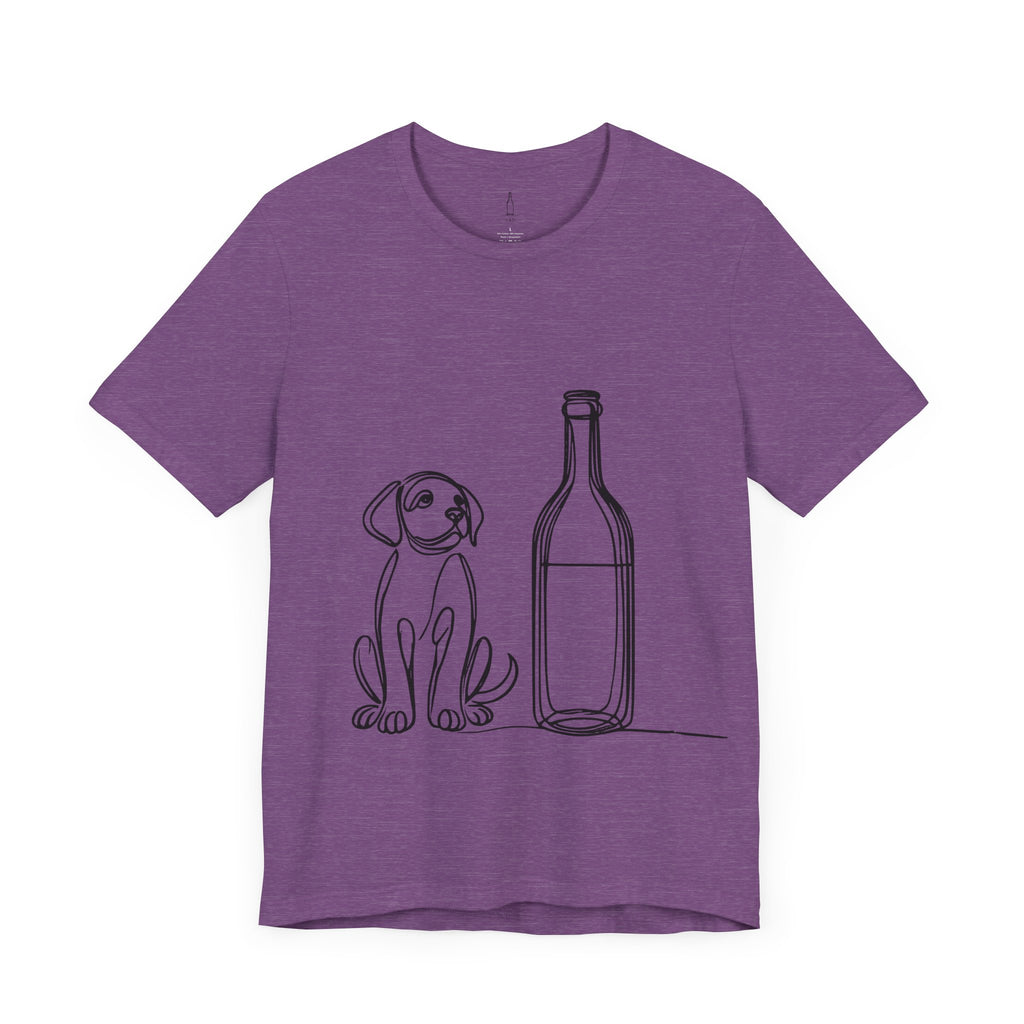 Wine Bottle Puppy Graphic Tee