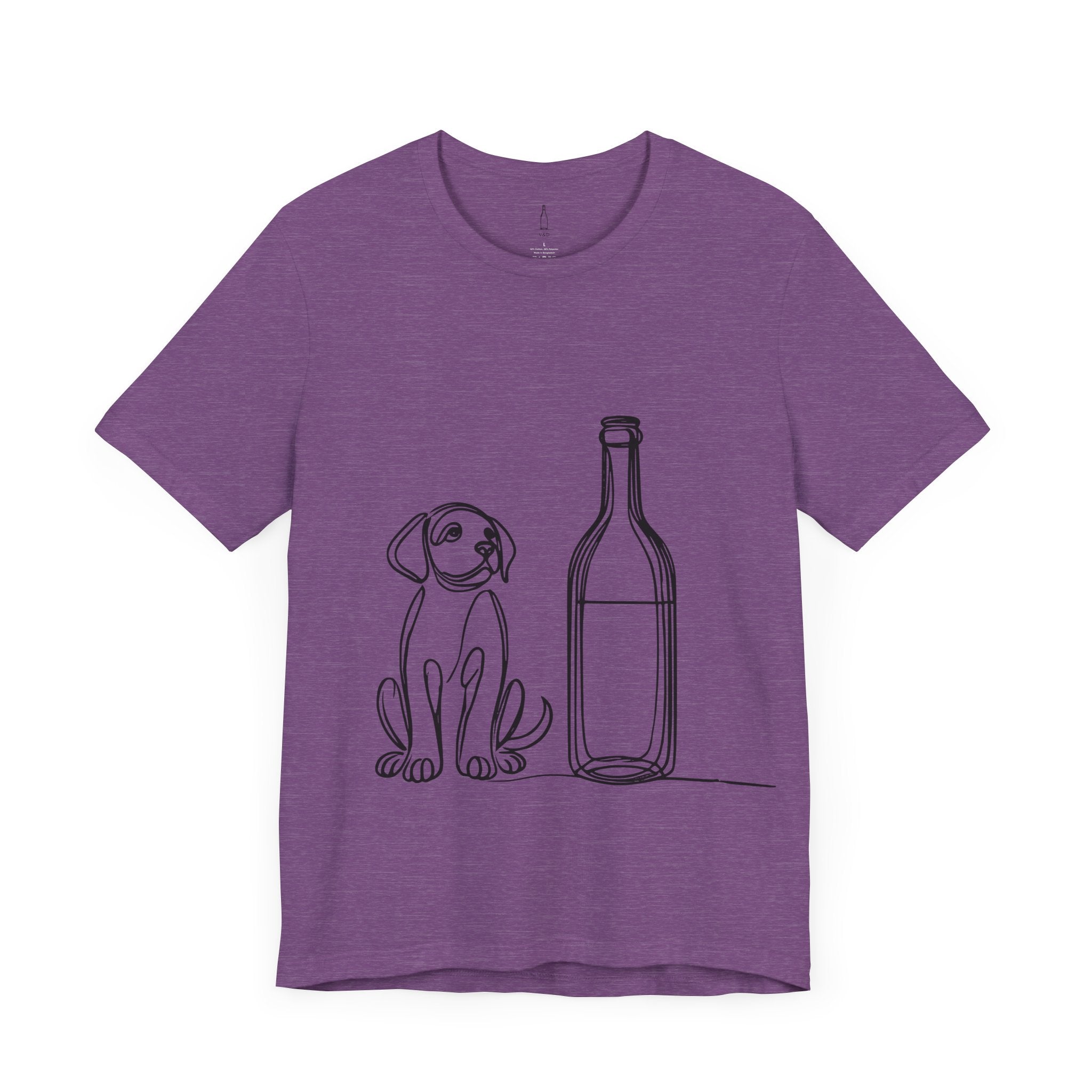Wine Bottle Puppy Graphic Tee