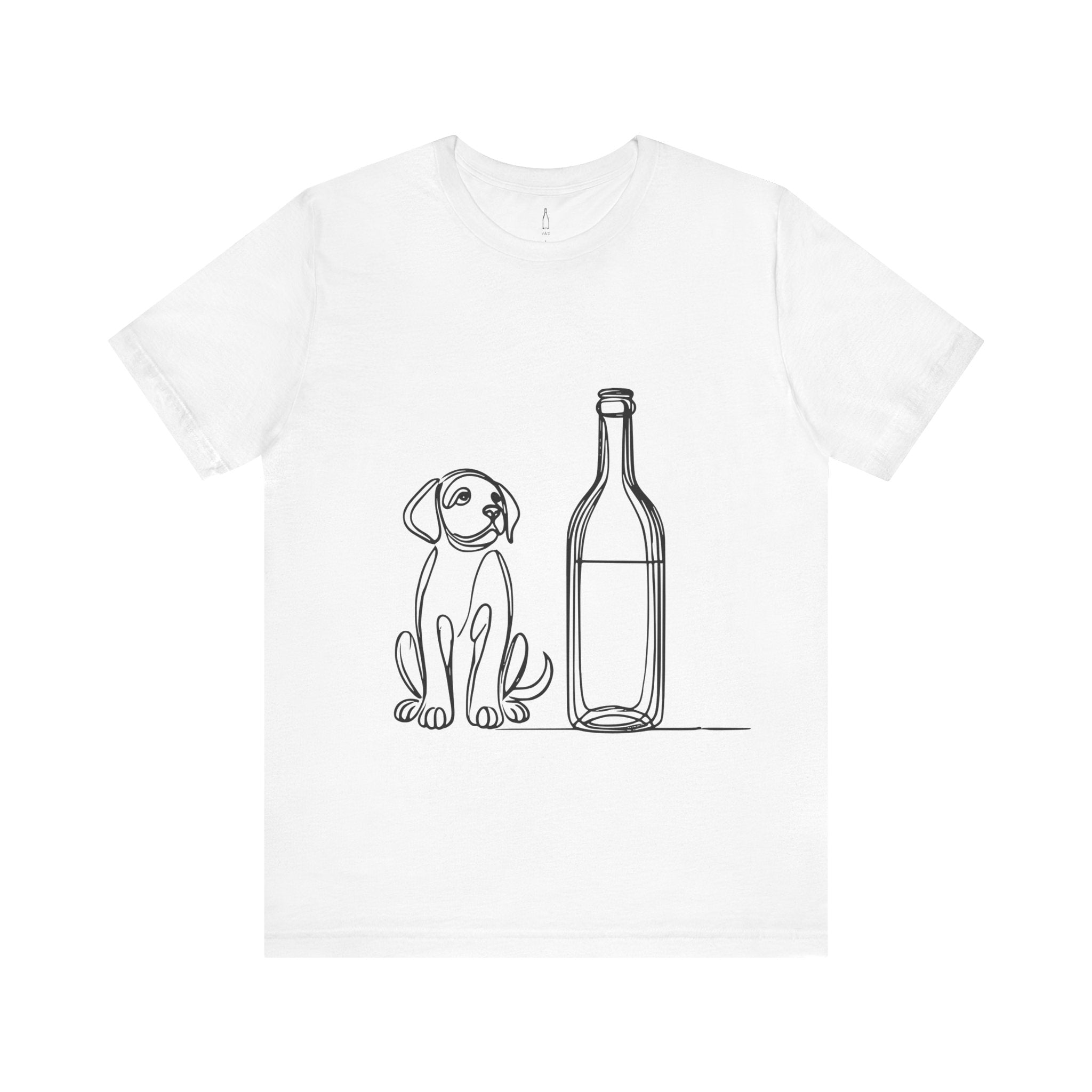 Wine Bottle Puppy Graphic Tee