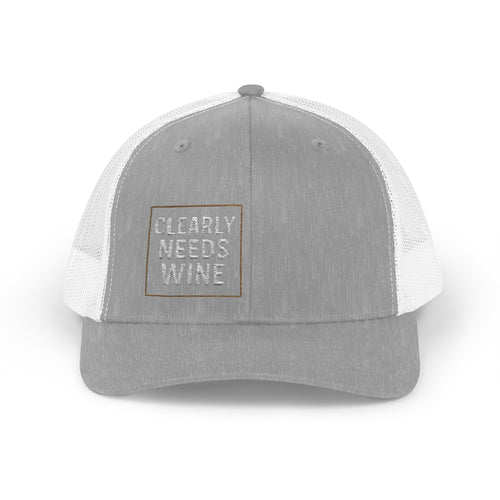 'Clearly Needs Wine' - Embroidered Snapback