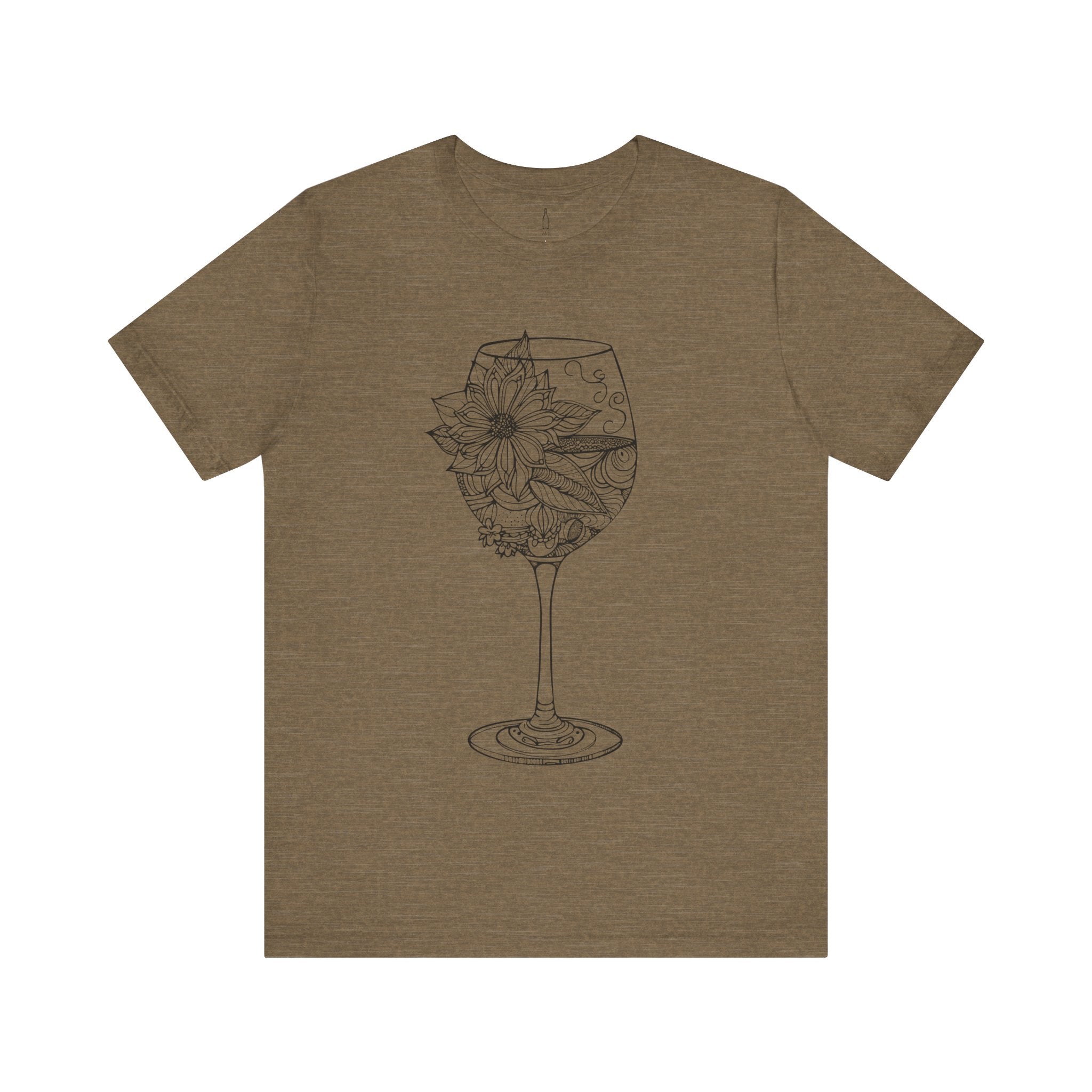 Floral Wine Glass Tee