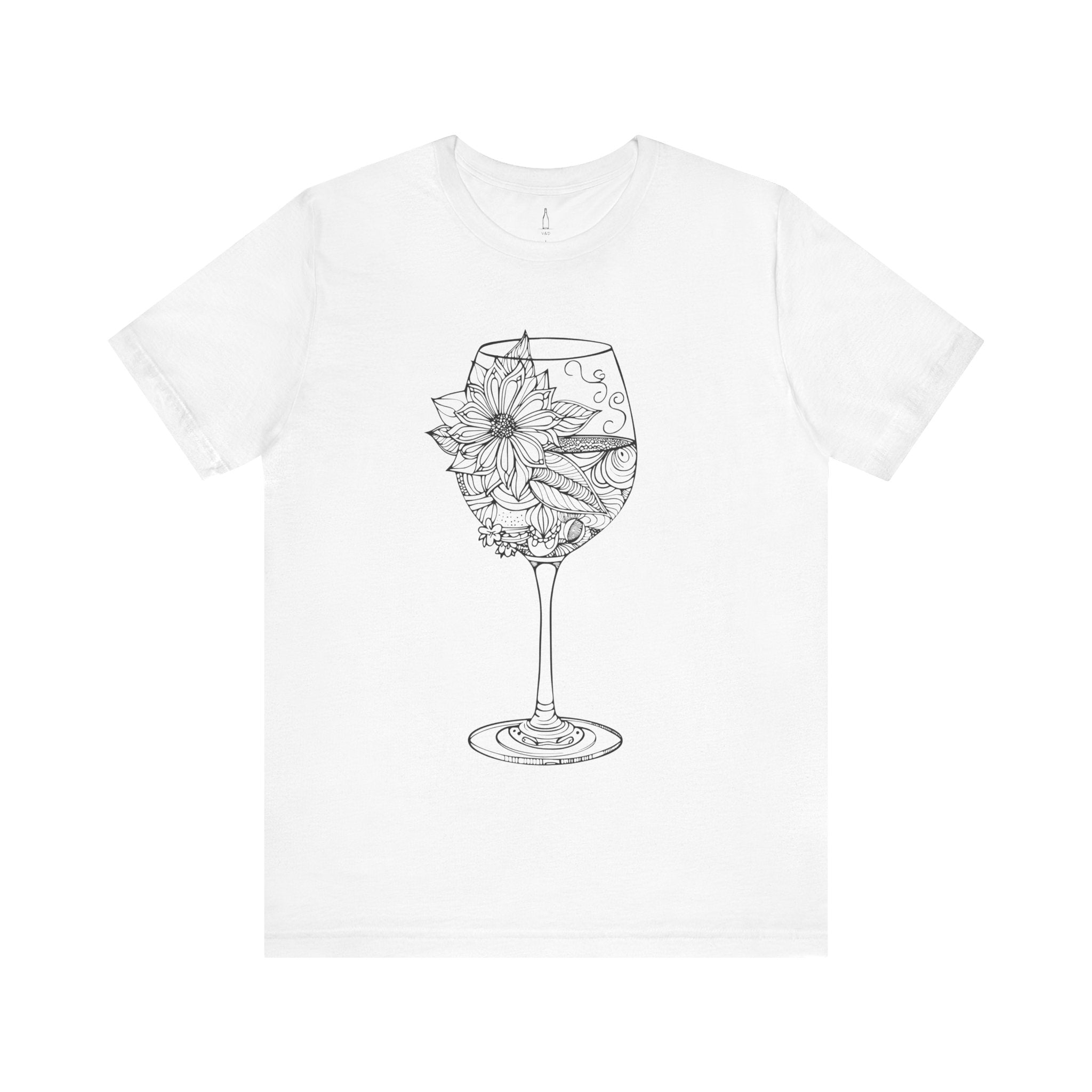 Floral Wine Glass Tee