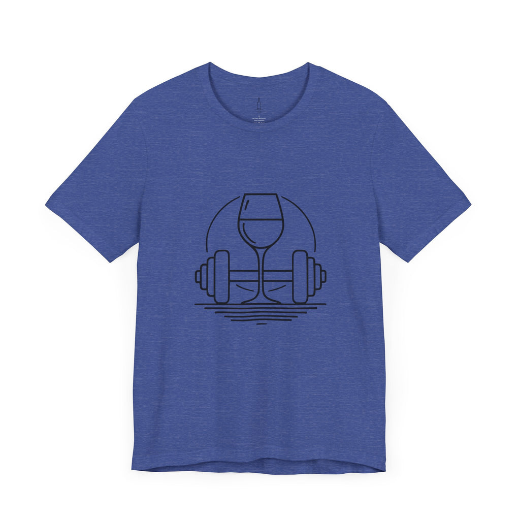 Dumbbell w/ Wine Glass Jersey Short Sleeve Tee