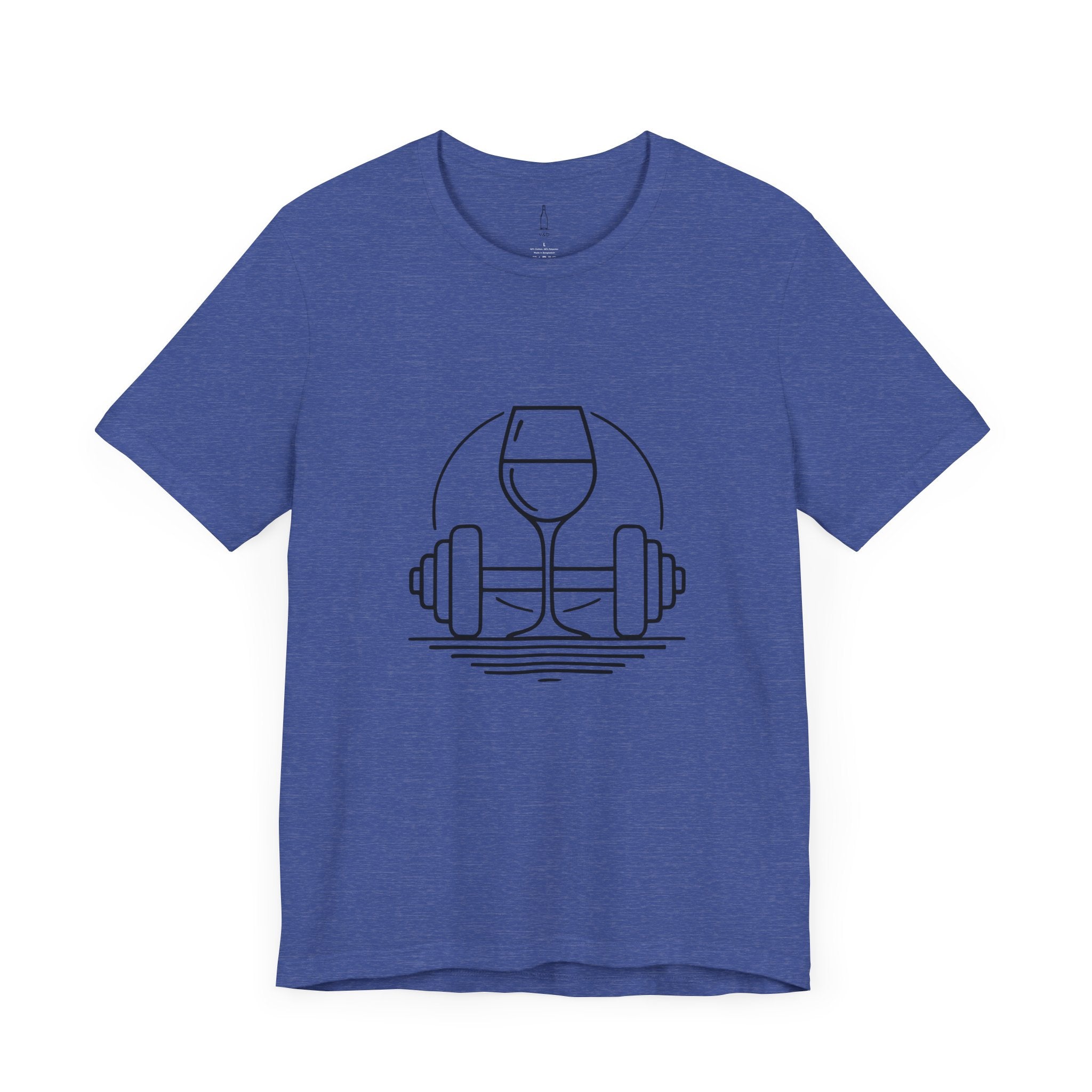 Dumbbell w/ Wine Glass Jersey Short Sleeve Tee