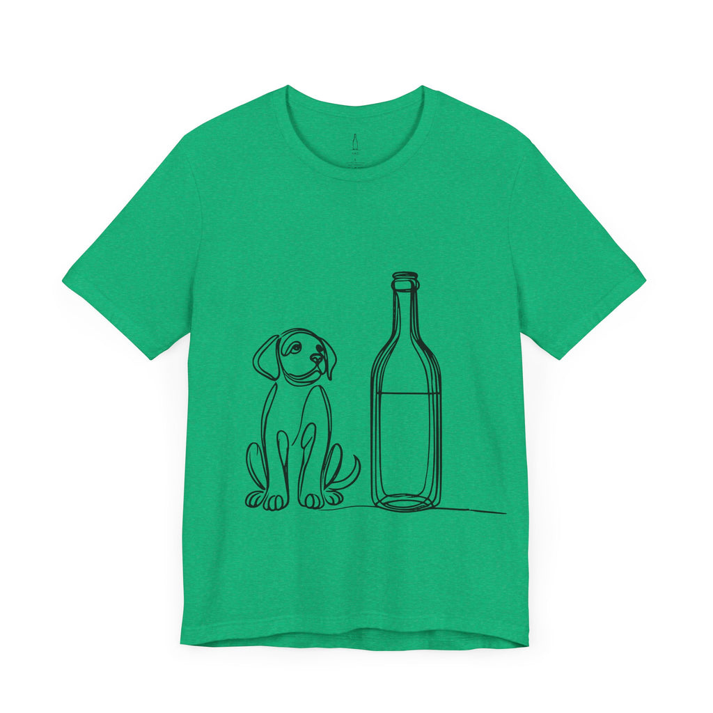 Wine Bottle Puppy Graphic Tee