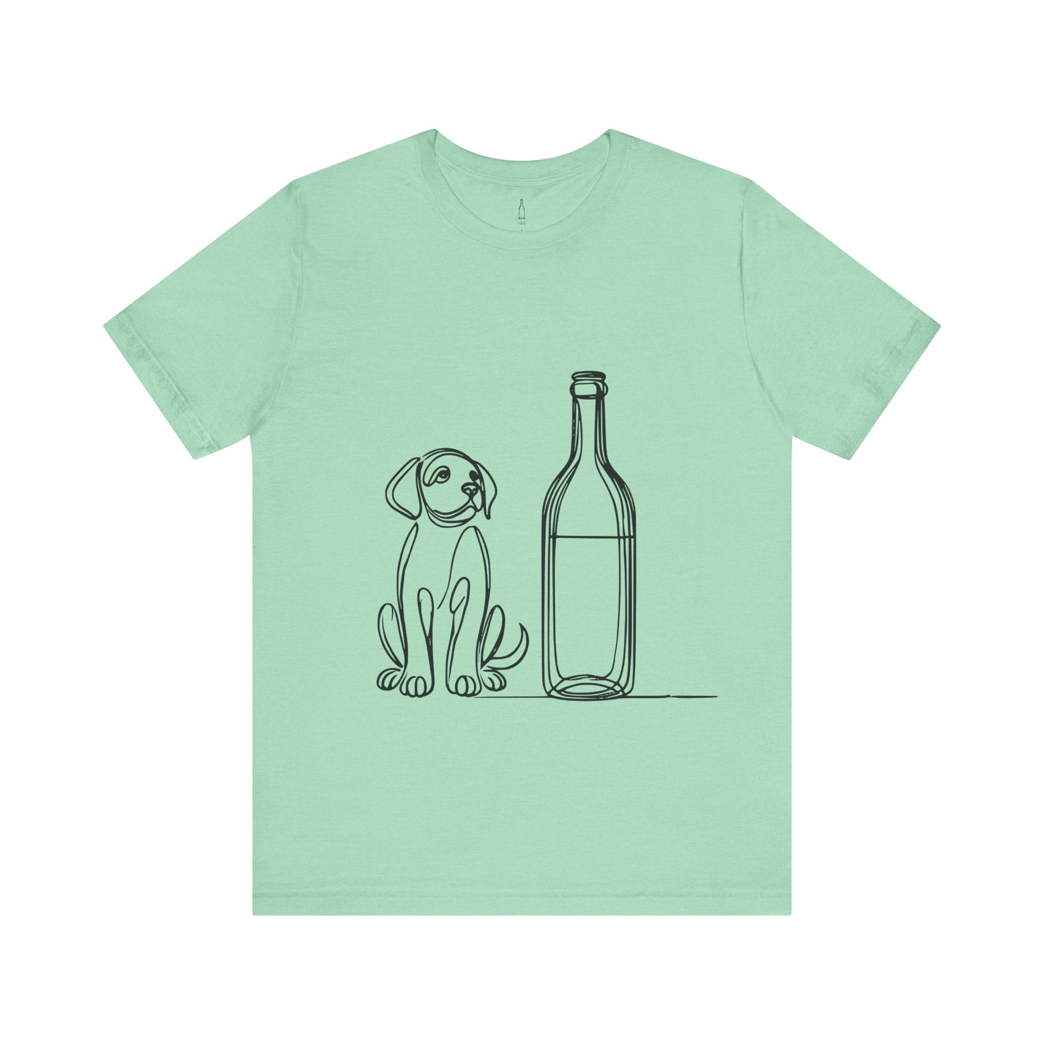 Wine Bottle Puppy Graphic Tee