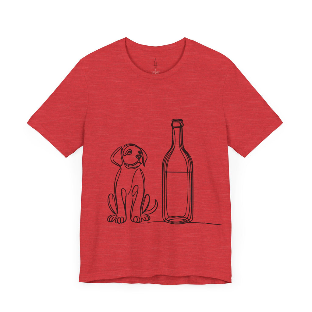 Wine Bottle Puppy Graphic Tee