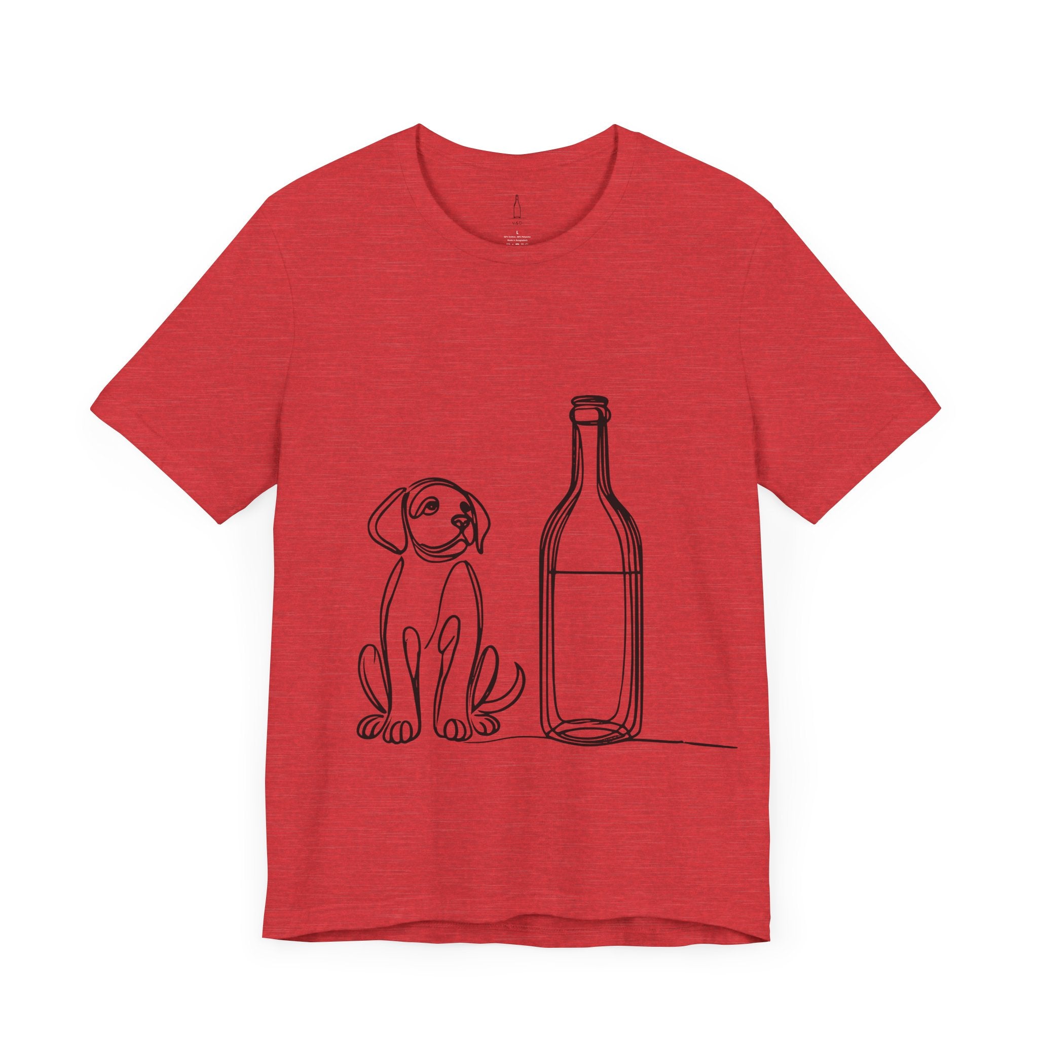 Wine Bottle Puppy Graphic Tee