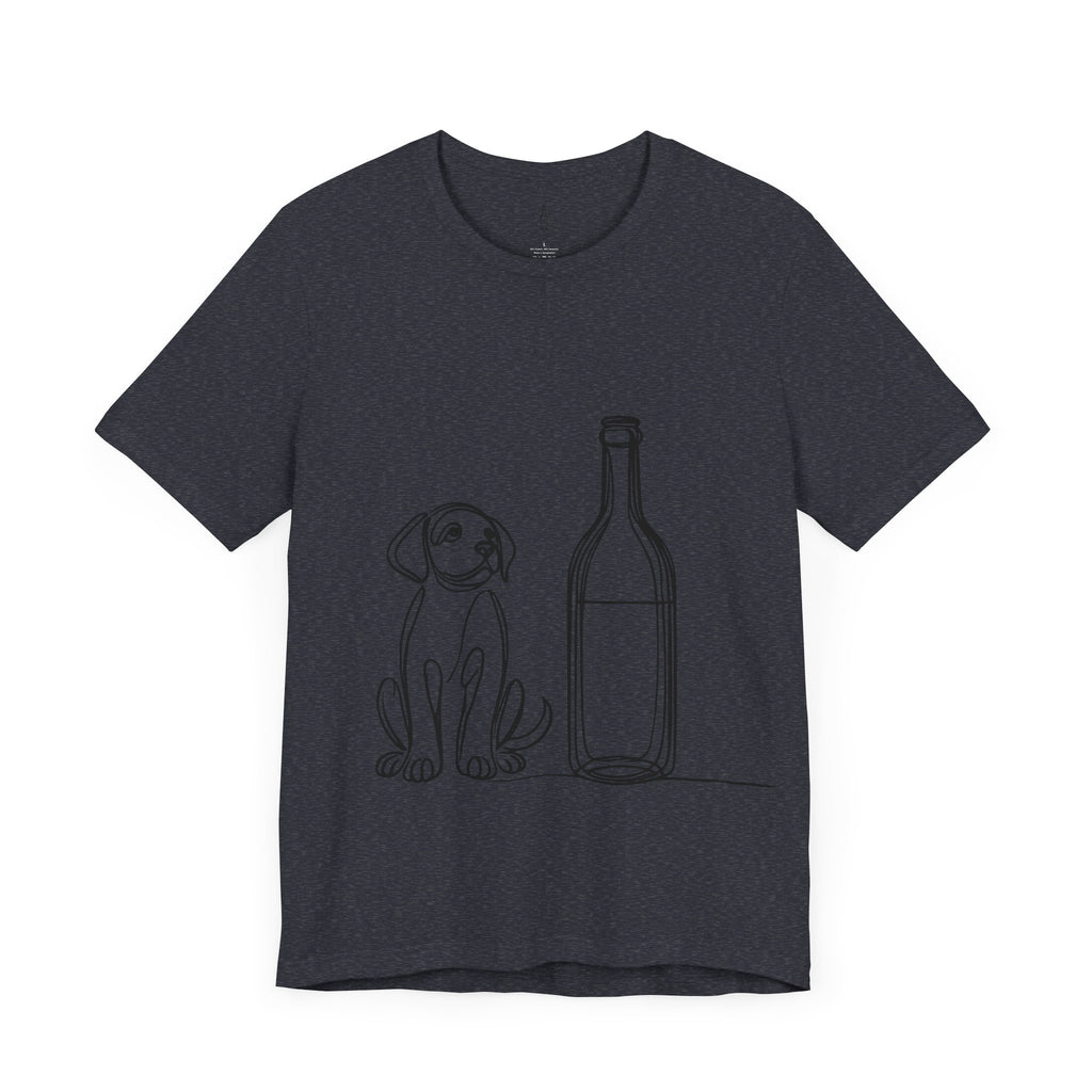 Wine Bottle Puppy Graphic Tee