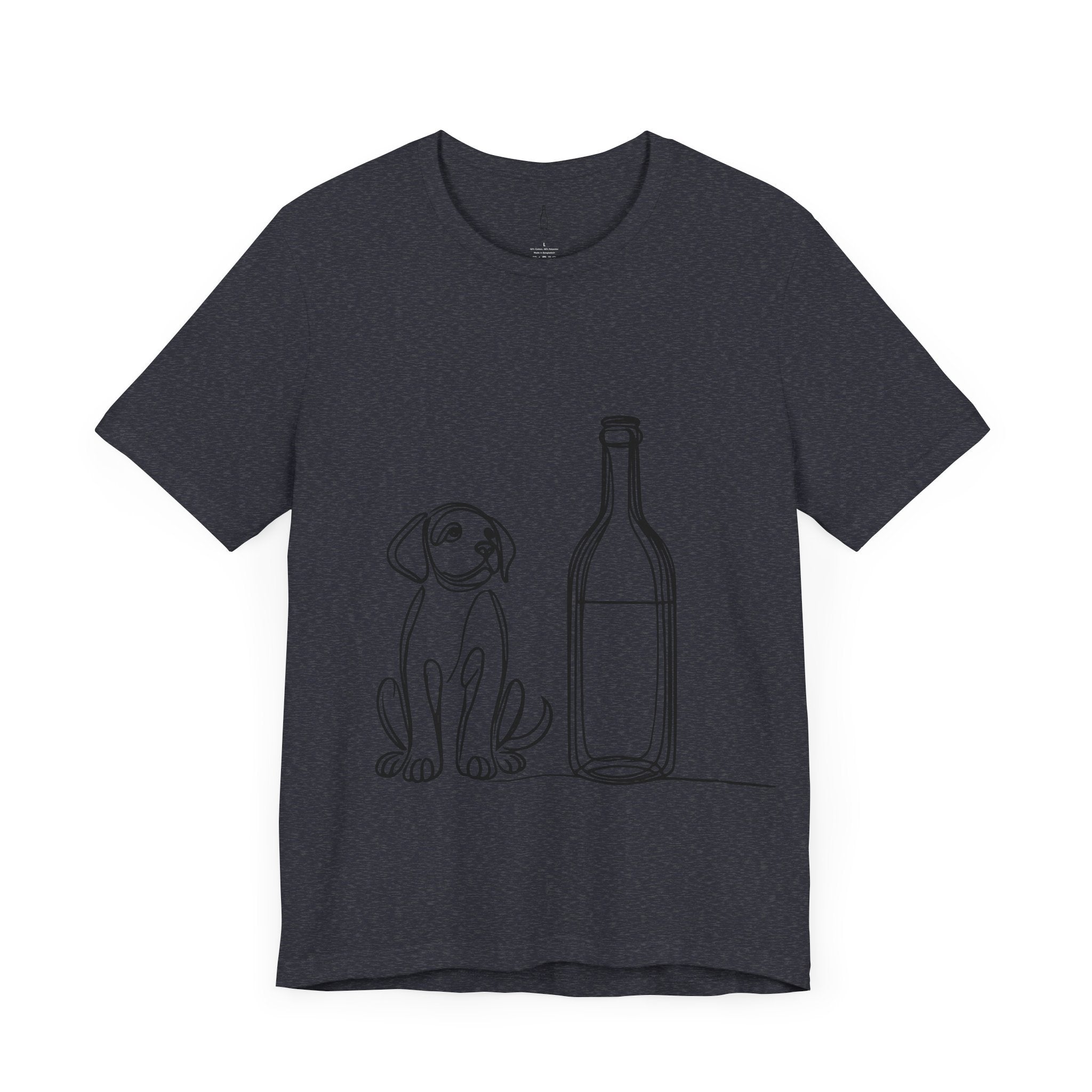 Wine Bottle Puppy Graphic Tee